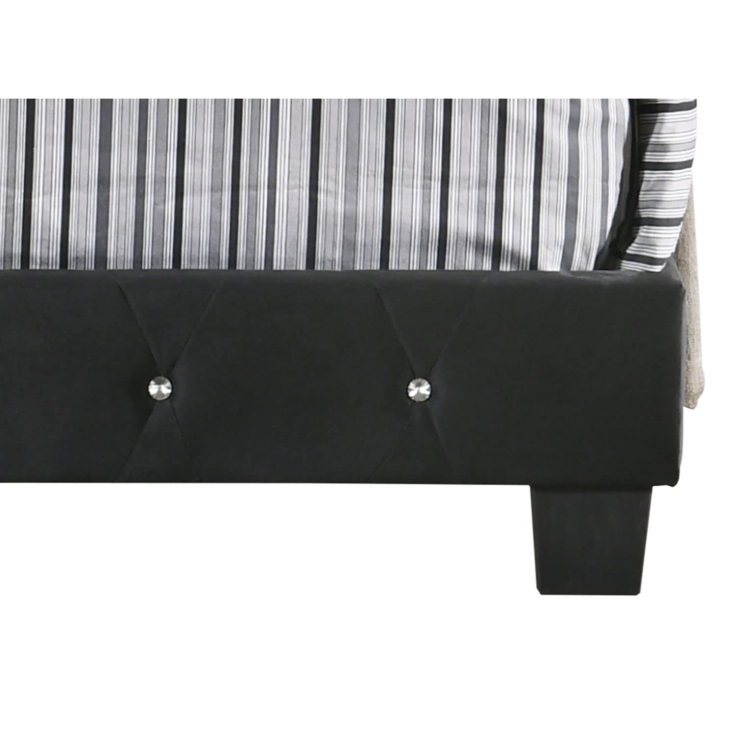 Stylish Suffolk Black Twin Panel Bed Frame - Modern Wooden Bed for Kids & Teens - Perfect for Small Bedrooms & Guest Rooms