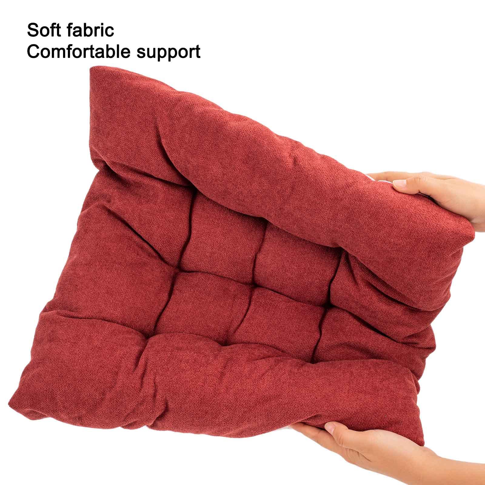 POMIU Rocking Chair Cushion Set - Comfortable Seat & Back Cushions for Office, Dining, and Kitchen Chairs - Indoor Home Decor in Bordeaux Red - Perfect for Living Rooms, Patios, and Relaxation Spaces