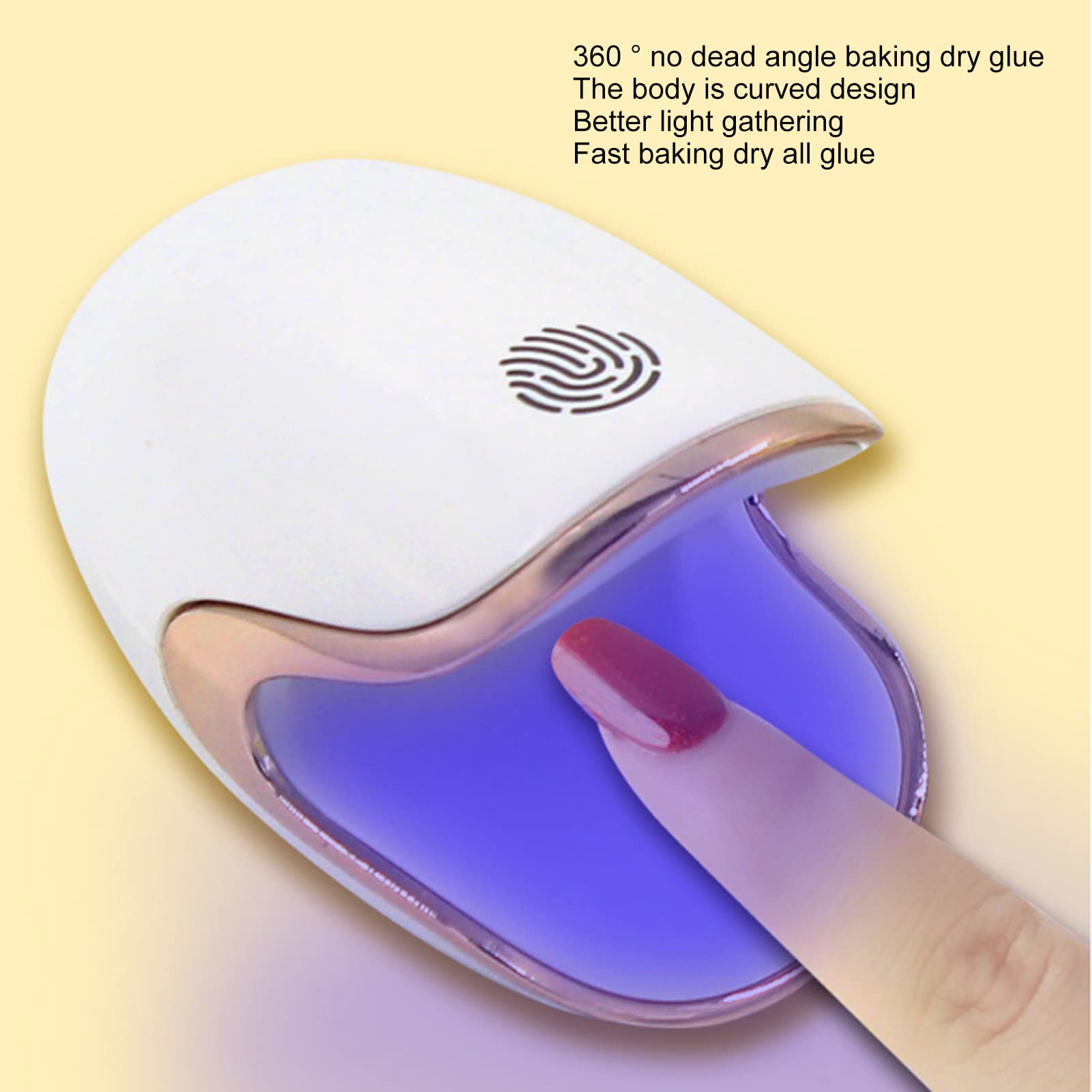 Mini UV LED Nail Lamp - Portable 360° Quick Dry Gel Nail Light for Manicure & Pedicure | Fast Curing for DIY Nail Art, Salon & Home Use | Perfect for Travel, Parties & Professional Nail Care