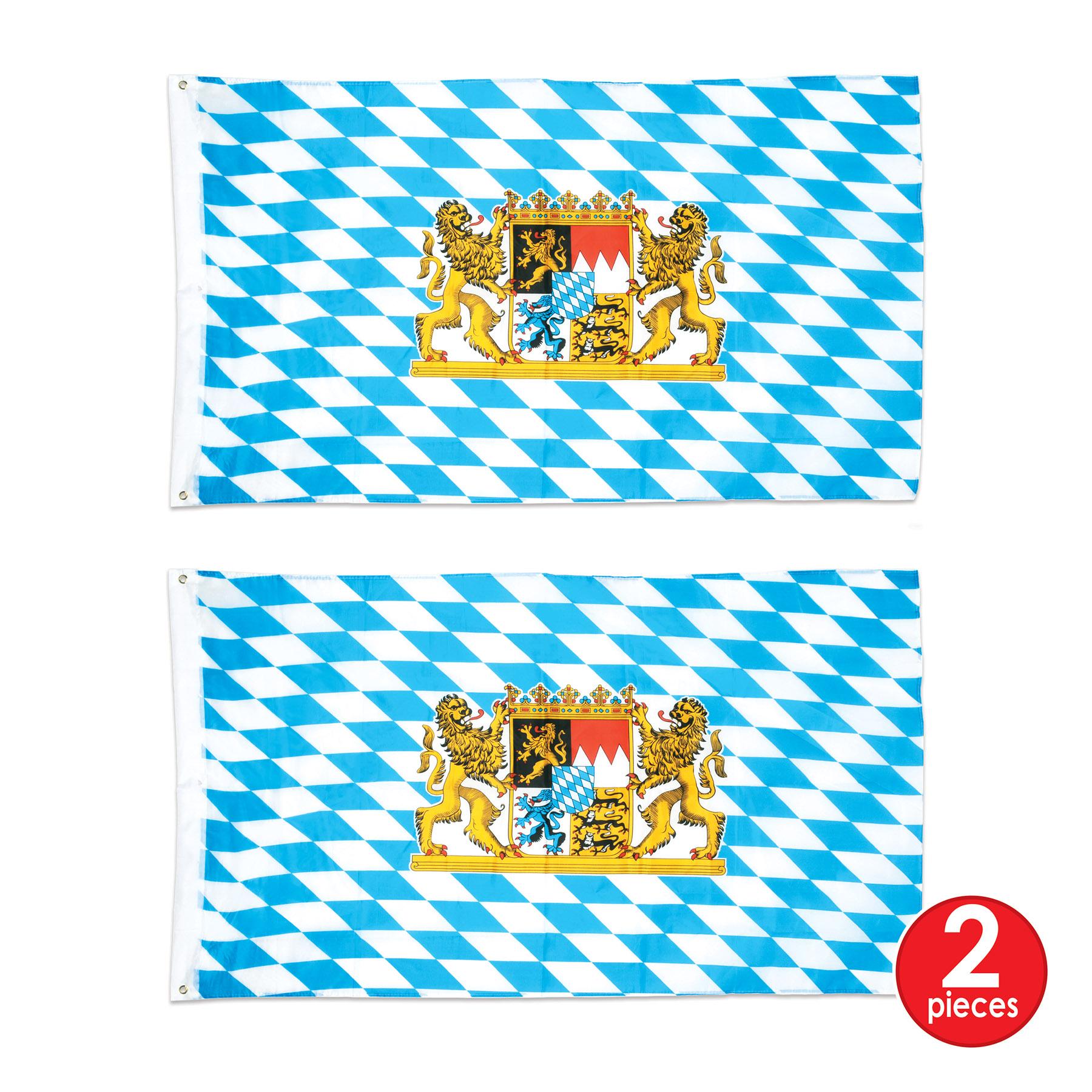 12 Pack Beistle Bavarian Oktoberfest Flags - German Beer Festival Decorations for Party, Home & Outdoor Celebrations