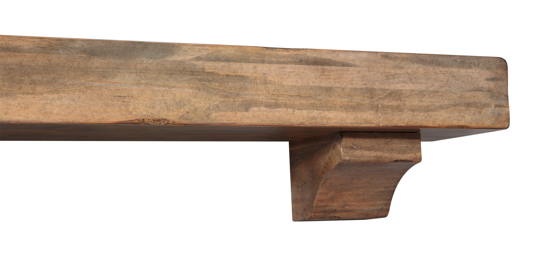 Pearl Mantels 412-48-10 The Shenandoah 48-Inch Wooden Shelf/Mantel Shelf - Rustic Distressed Dune Finish - Perfect for Fireplace Mantels, Living Room Decor & Farmhouse Style Homes