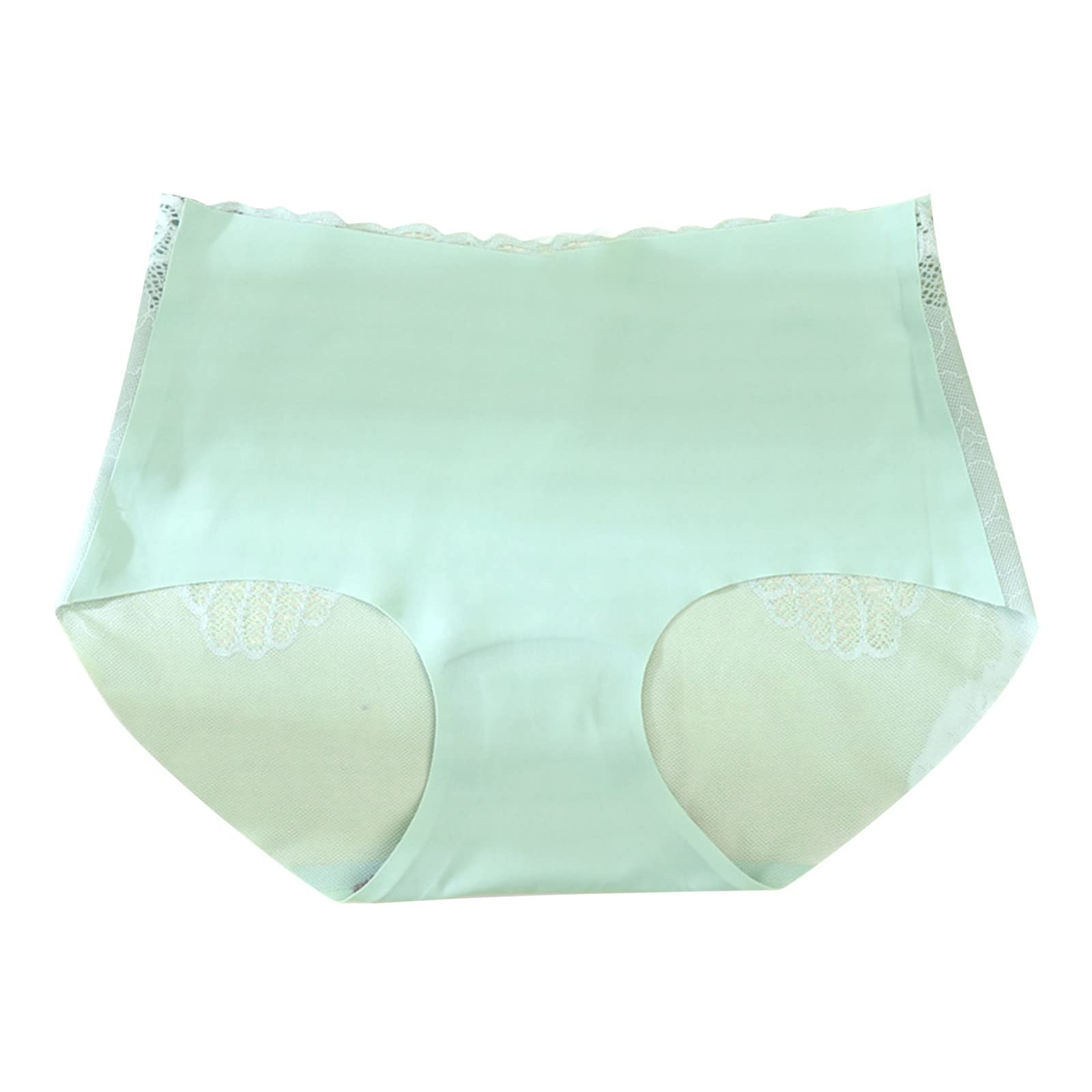 Sexy Lace Panties for Women - Flattering Cotton Underwear in Solid Green (Size S) | Perfect for Everyday Wear, Date Nights & Special Occasions
