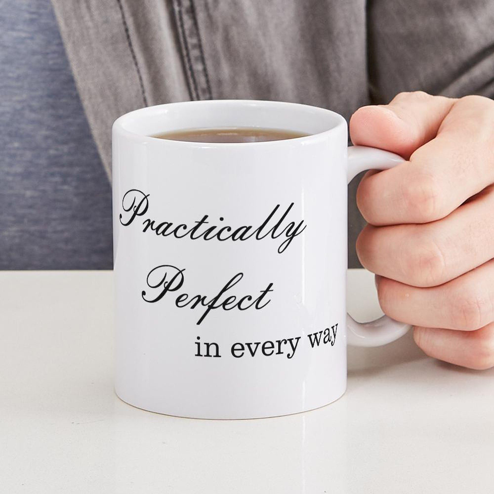 Practically Perfect 11 oz (325 ml) Ceramic Coffee Mug - Ideal for Home, Office & Gifts | CafePress