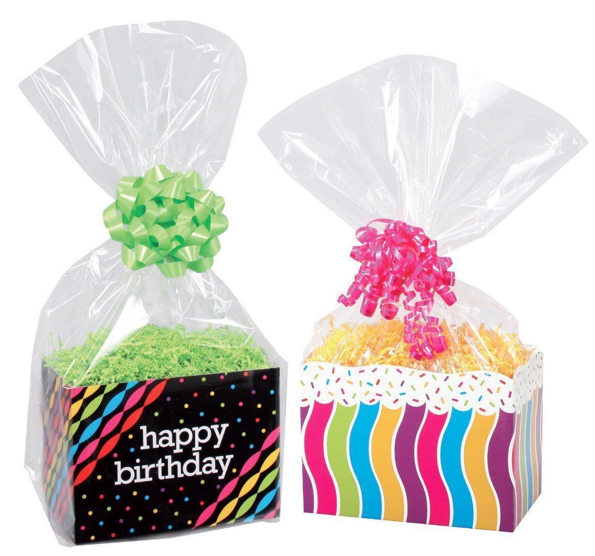 A1 Bakery Supplies 10-Pack Clear Cellophane Gift Bags 12x24 Inches - Perfect for Gift Baskets, Party Favors & Bakery Packaging