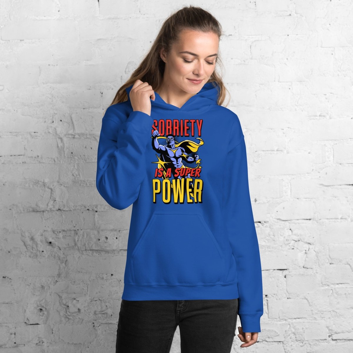Sobriety is a Superpower Unisex Hoodie - Comfortable Cotton Pullover Sweatshirt for Men & Women - Perfect for Sober Living, Recovery Support & Everyday Wear