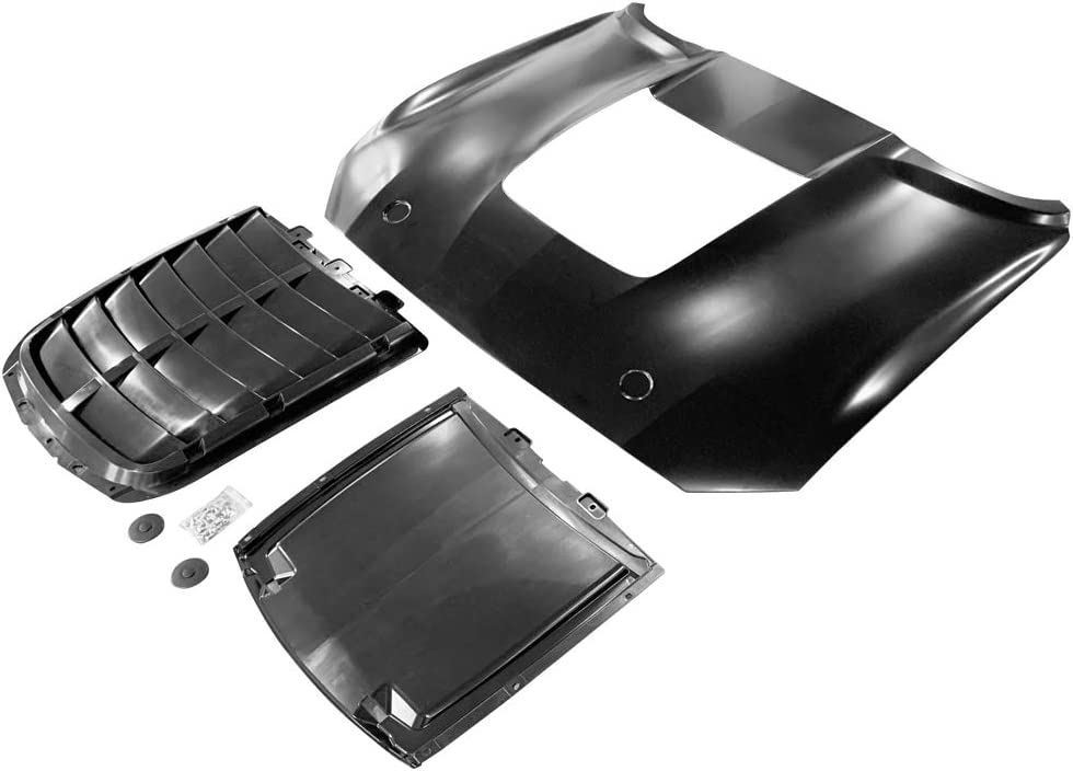 2018-2023 Ford Mustang 2Dr GT500 Style Unpainted Aluminum Front Hood - Lightweight Performance Upgrade for Street Racing & Car Shows (Pick Up Only)