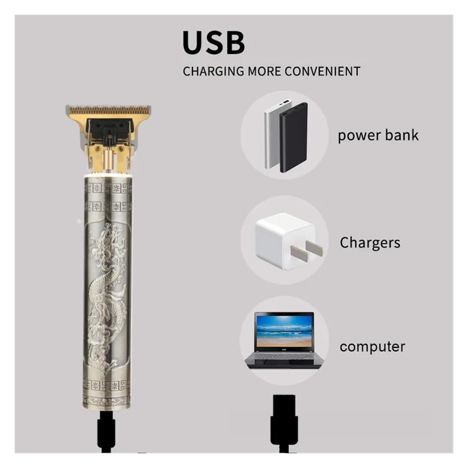 T9 Professional Electric Hair Clipper - Metal Black Wholesale Razor for Men's Grooming | Perfect for Home Haircuts, Barbershops & Styling Beards