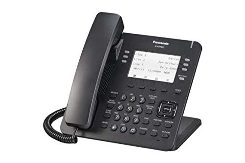 Panasonic KX-DT635-B 6-Line Digital Business Phone with LCD Display & Self-Labeling Keys - Black Office Phone for Call Centers, Reception Desks, and Professional Workplaces