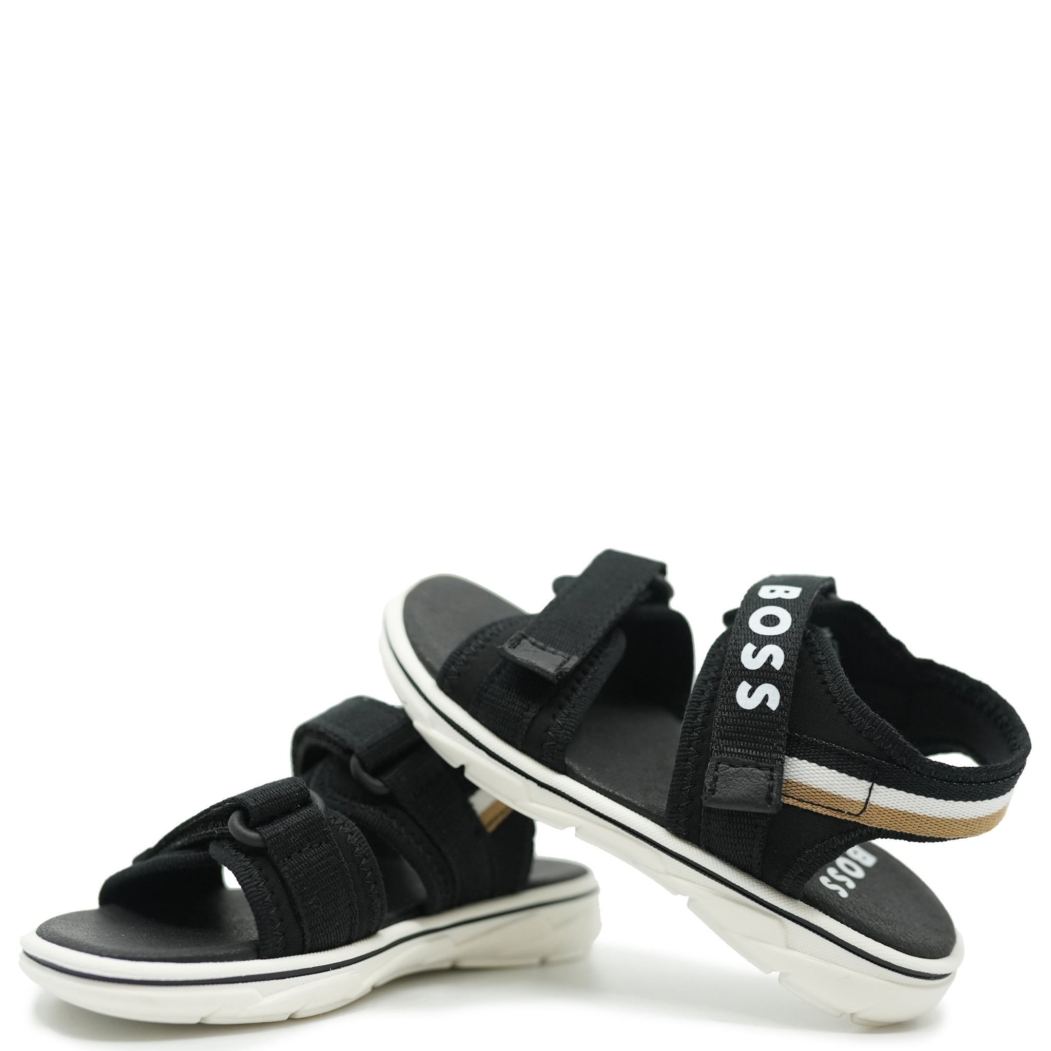 Hugo Boss Black Velcro Baby Sandals for Boys & Girls - Comfortable Infant Footwear for Summer, Beach & Outdoor Play