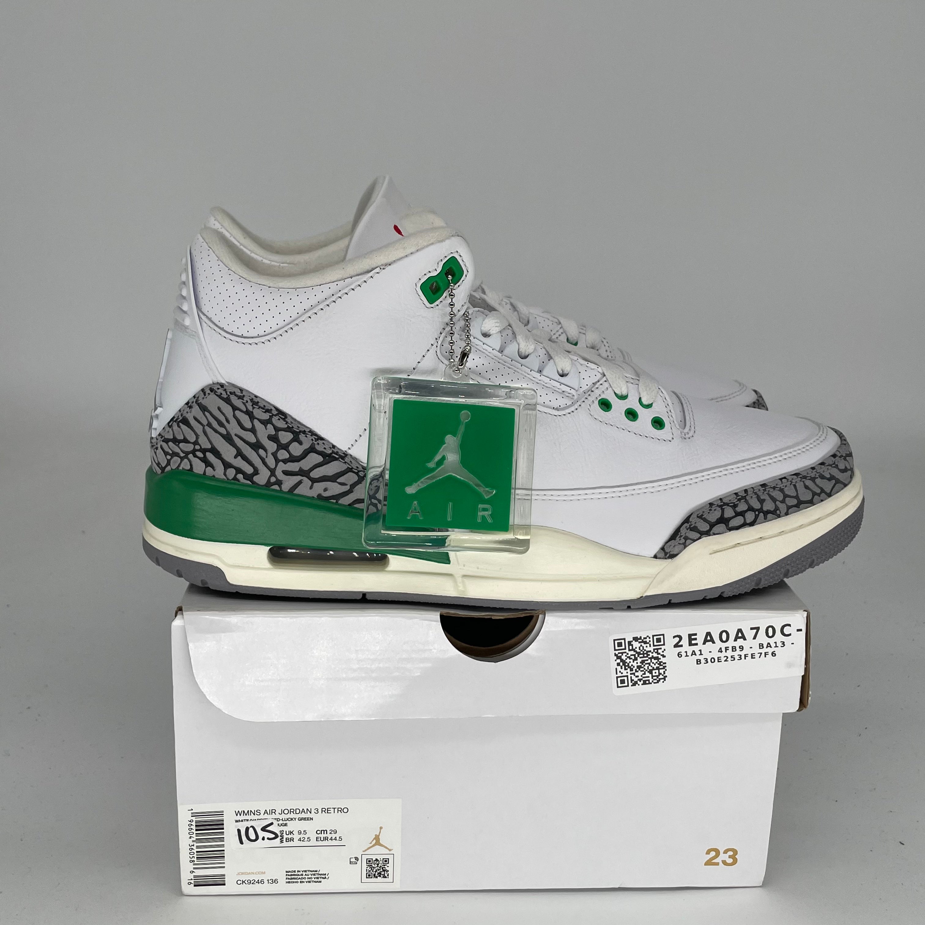 AIR JORDAN 3 Lucky Green Basketball Shoes - Women's Size 10.5/12W (CK9246-136) - Perfect for Streetwear, Gym & Casual Fashion