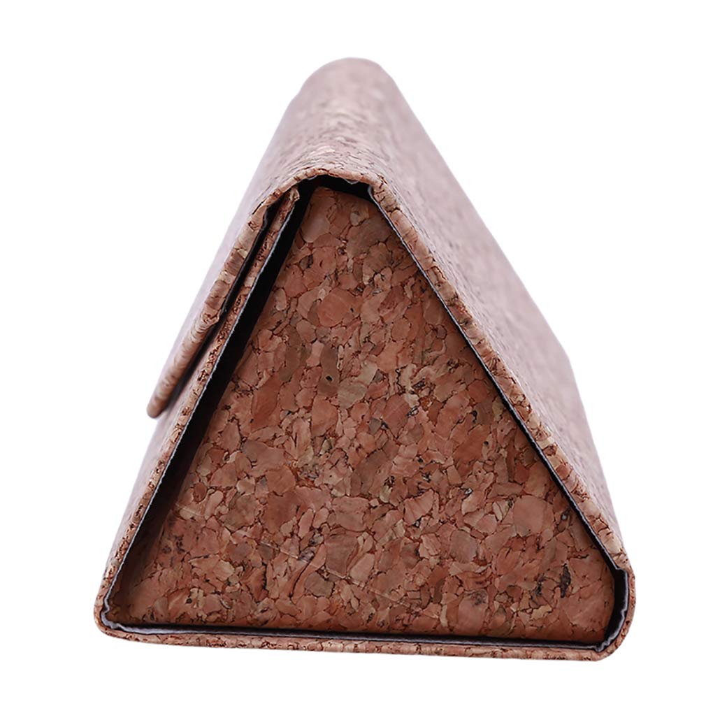 Eco-Friendly Cork Sunglasses Case - Foldable Triangle Eyewear Storage Box for Glasses & Jewelry | Travel, Home & Gift Use