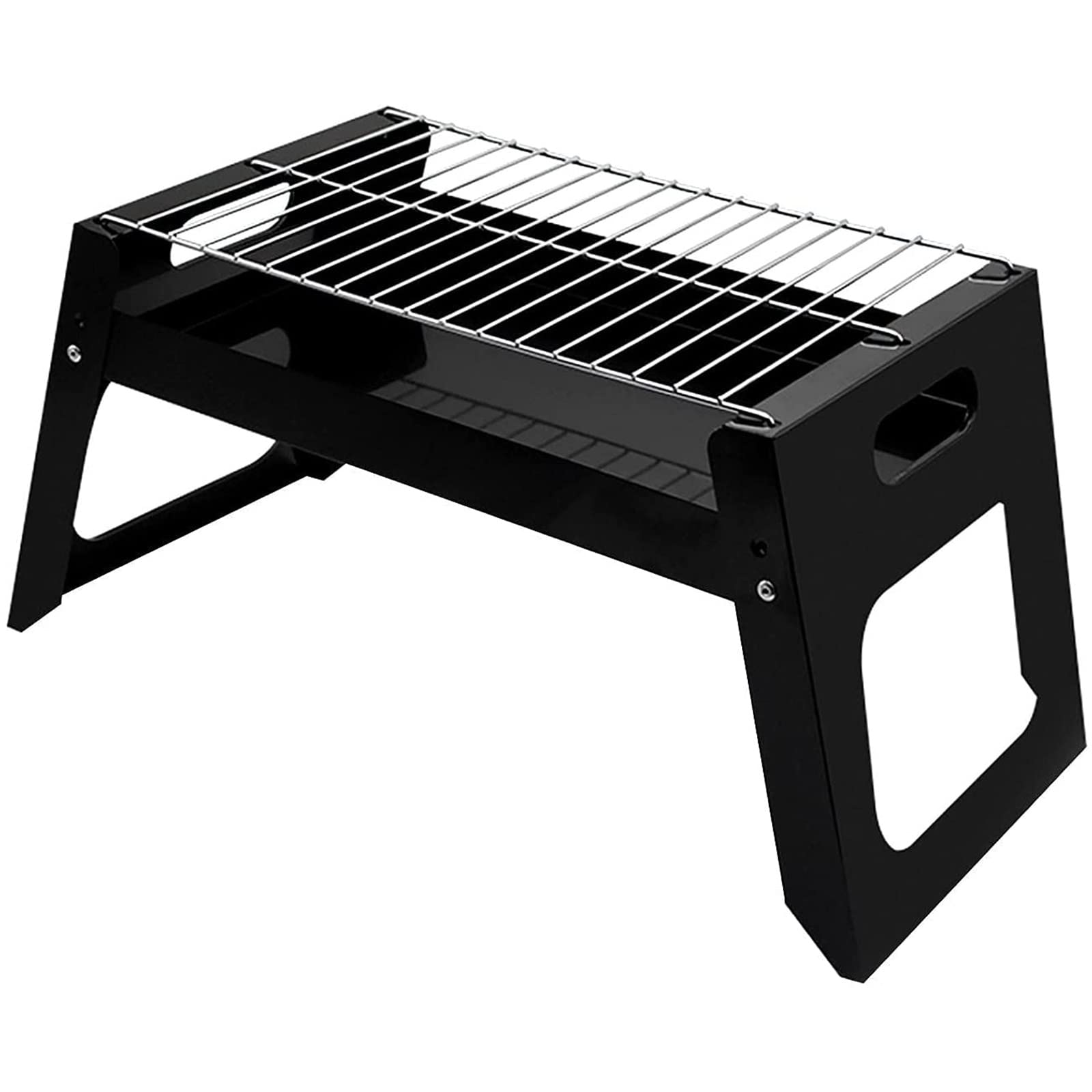 Portable Stainless Steel Charcoal Grill - Compact 18.1x8.7x8.9 Inch Folding BBQ Grill for Outdoor Cooking | Lightweight Camping, Hiking, Beach & Picnic Grill with Mini BBQ Tools | Perfect for Backyard, Tailgating, RV Trips & Family Gatherings | Ideal for Grilling Burgers, Hot Dogs, Steaks & Vegetables | Great for Parks, Campgrounds, Beach Parties, Patio Cookouts & Summer BBQs