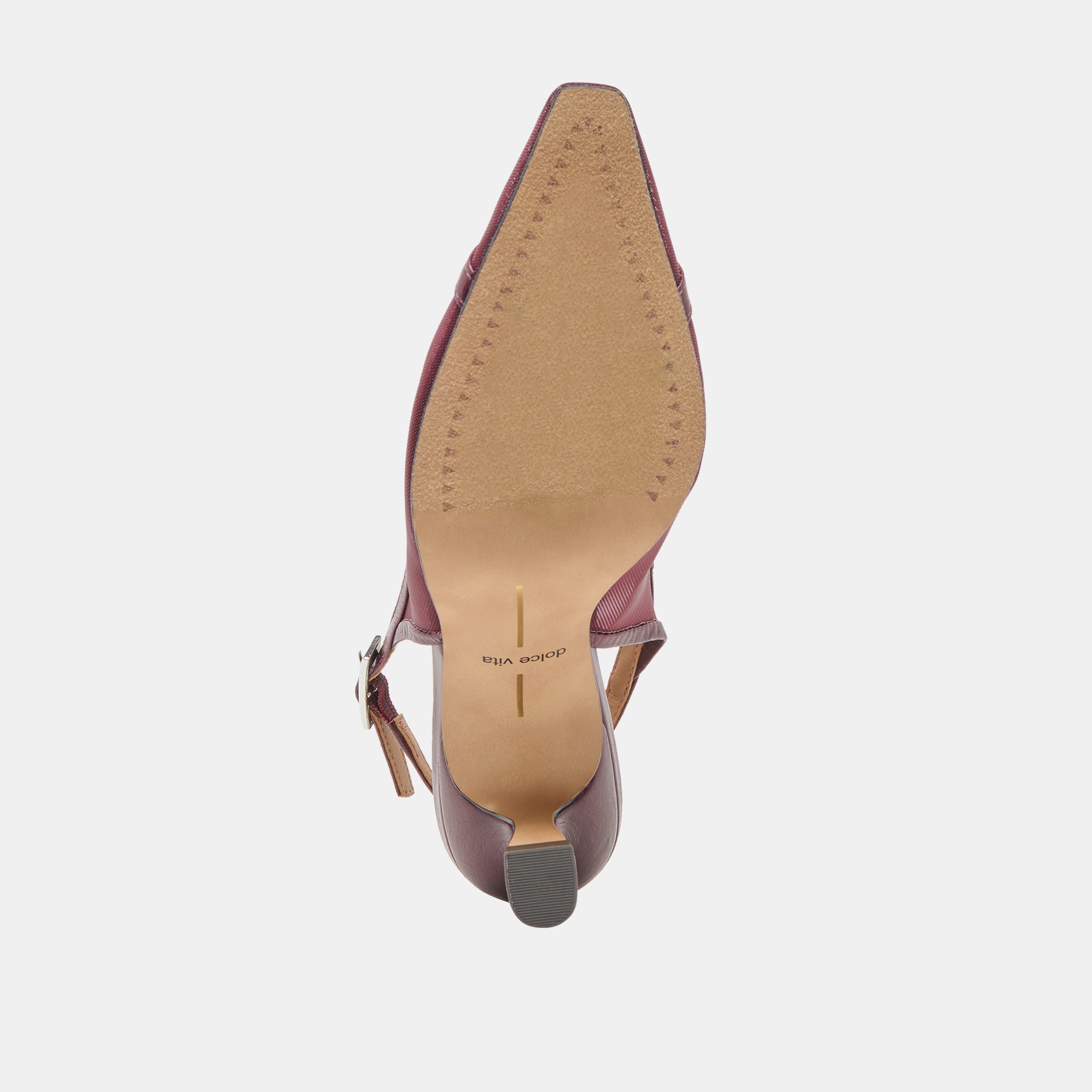 LORINE Women's Burgundy Mesh High Heels - Elegant Stiletto Pumps for Parties, Weddings & Evening Events