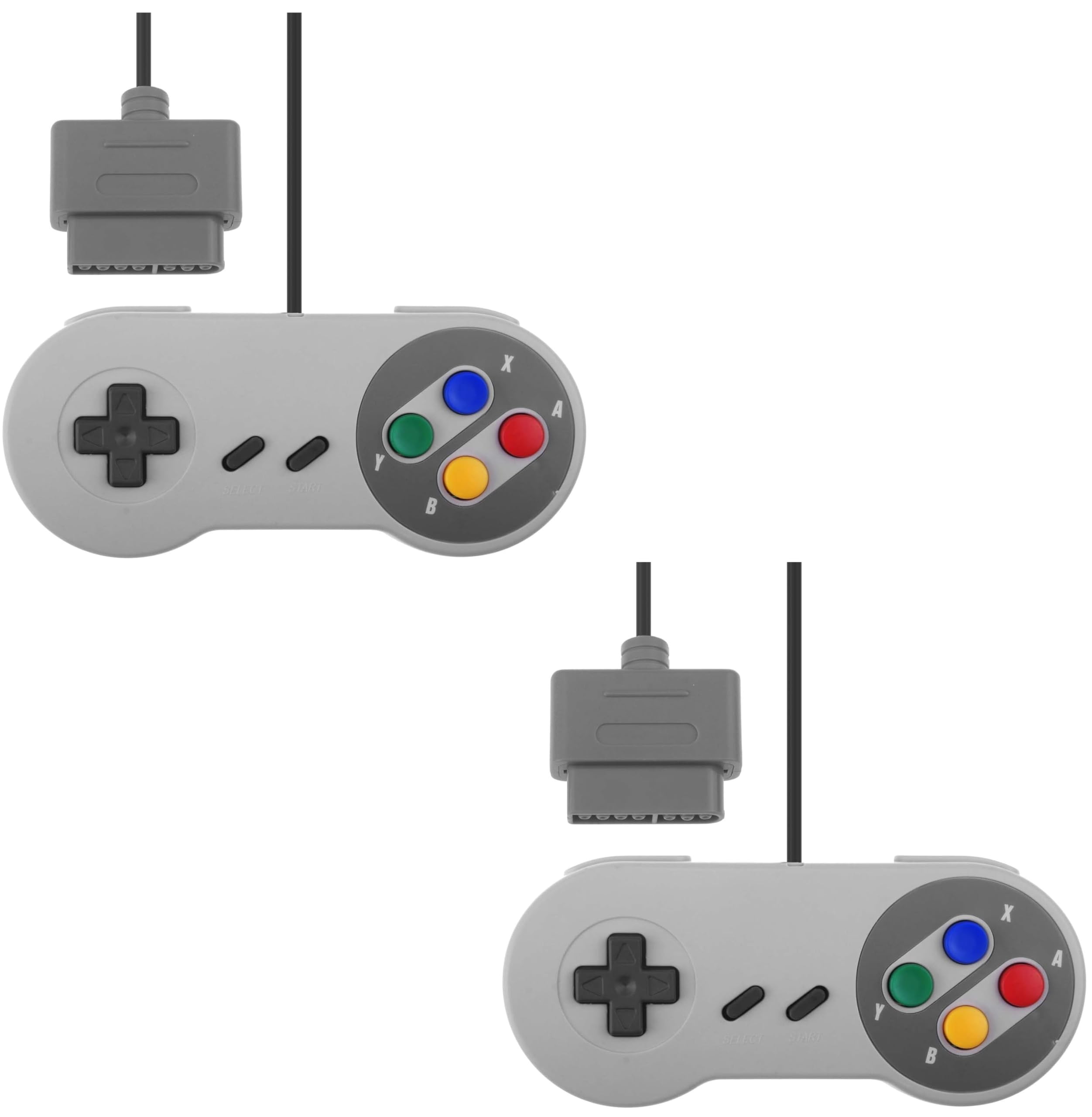 2 Pack SNES Controller - Wireless Gamepad Compatible with Super Nintendo & SNES Classic - Perfect for Retro Gaming & Multiplayer Sessions