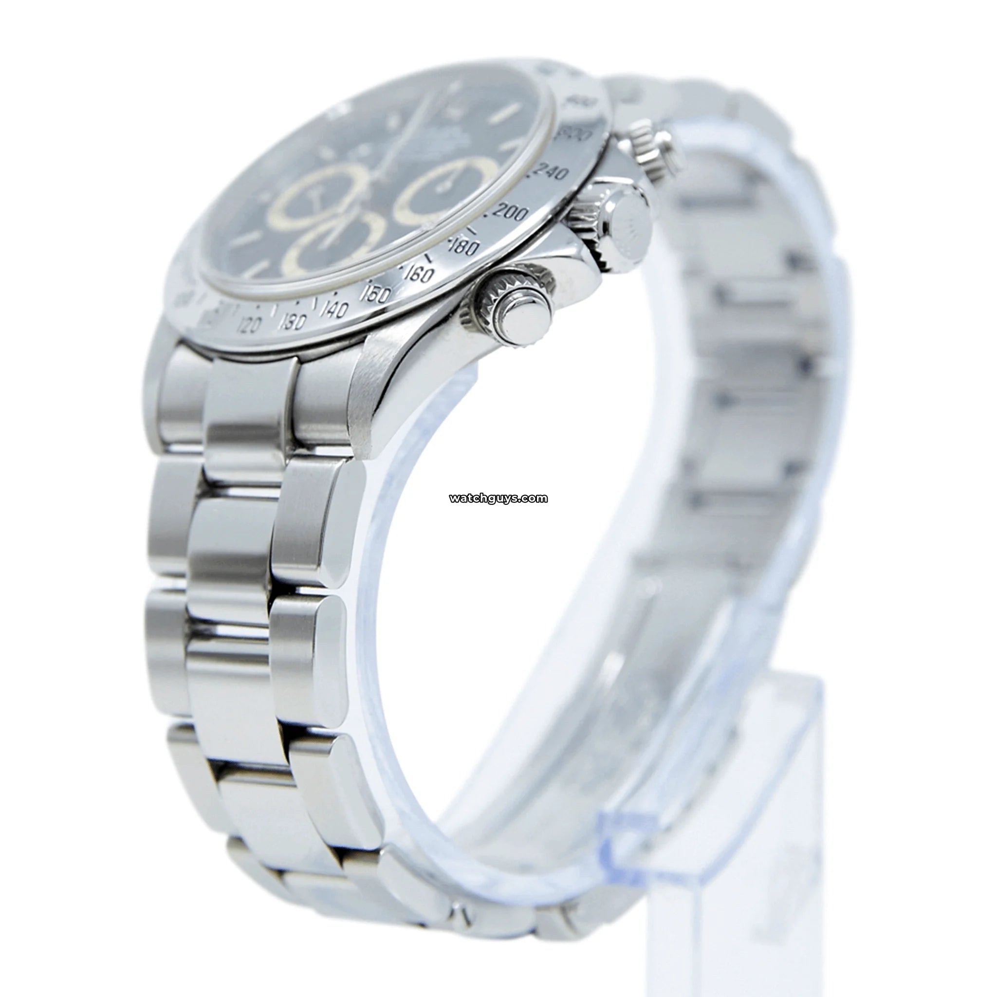 Original Rolex Daytona Zenith 16520 Black Dial Men's Watch - Luxury Chronograph Timepiece for Business, Sports & Formal Occasions