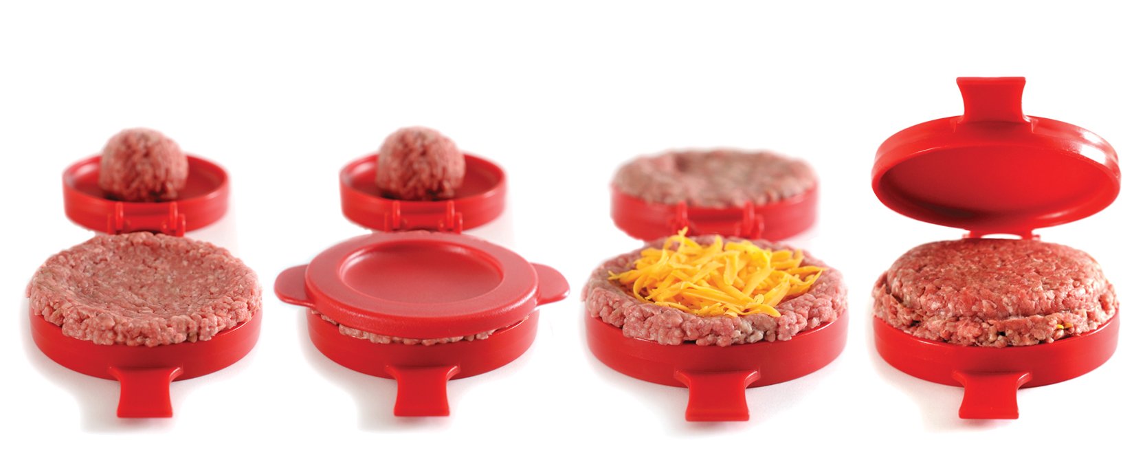 Norpro Nonstick Stuffed Burger Press - Perfect Patty Maker for BBQ, Grilling & Camping - Easy to Clean & Durable Kitchen Tool for Homemade Burgers