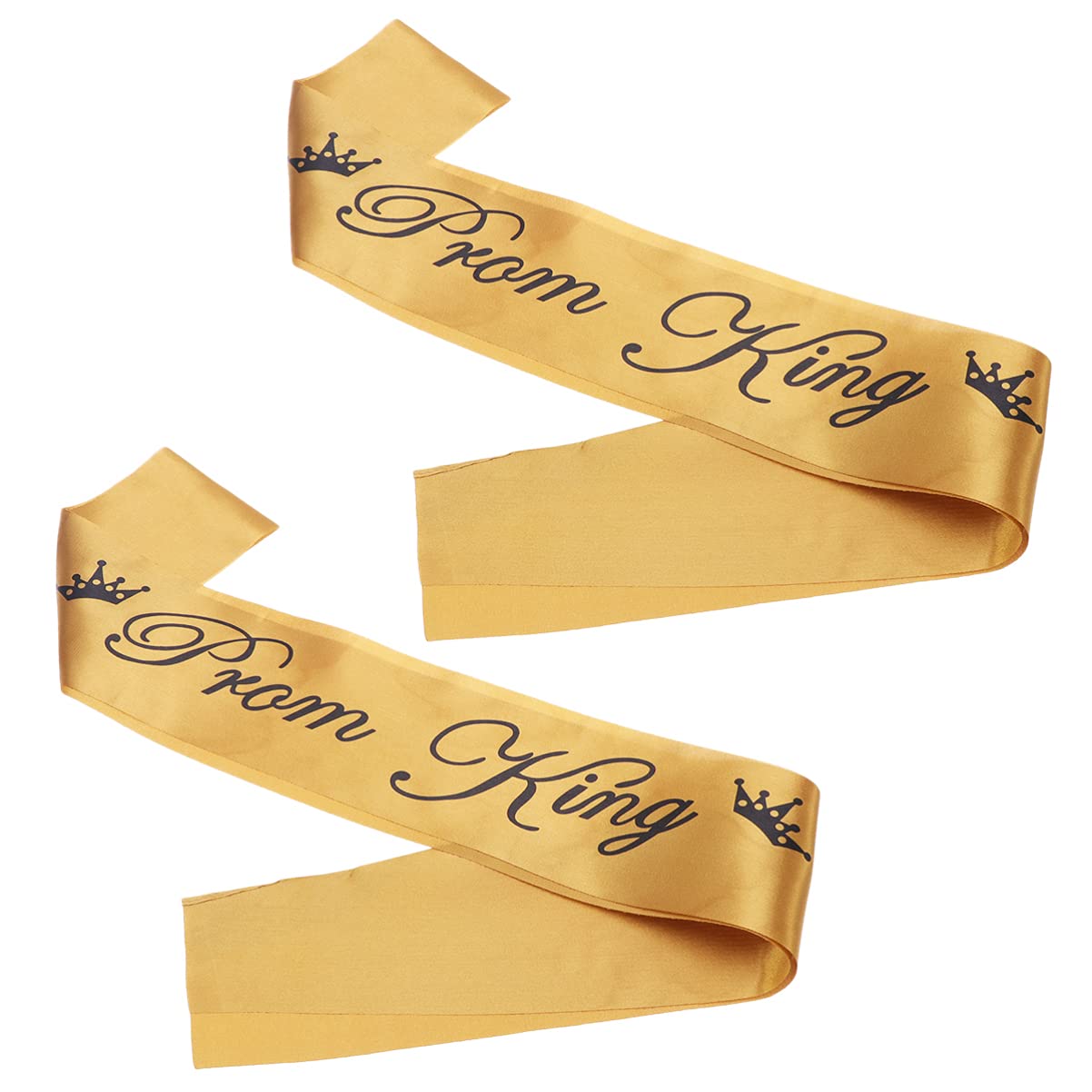 PRETYZOOM Prom King & Queen Satin Sashes - 2pcs Graduation Party Decor for Prom, Wedding, Bridal Shower & Bachelorette Events - Elegant School Dance Accessories for Homecoming & Special Occasions