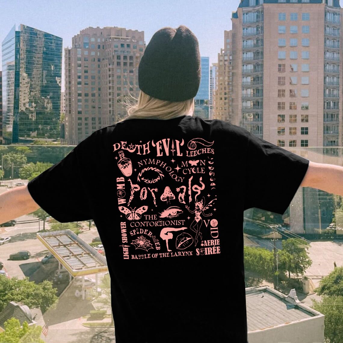 Butterfly Graphic T-Shirt for Women - Alternative Pop Music Band Tee, Singer Merch, Concert Fan Shirt | Perfect for Music Festivals, Casual Wear & Gifts