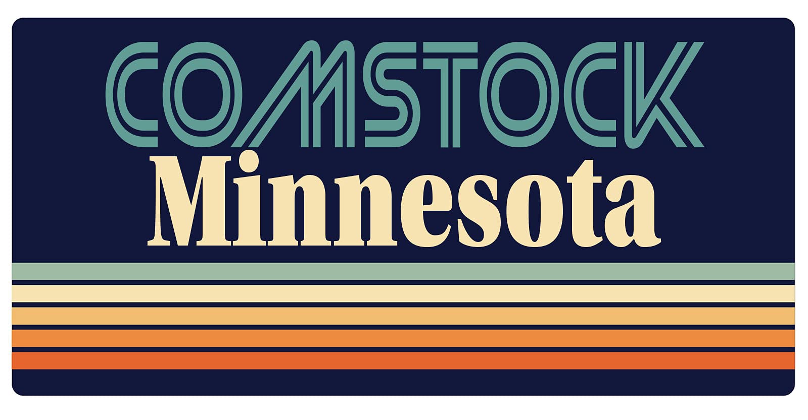 Comstock Minnesota 5 x 2.5-Inch Retro Fridge Magnet - Vintage Souvenir for Collectors & Travel Lovers - Perfect for Home, Office & Gift Giving