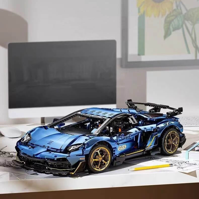 KBOX 10520 Lamborghini SVJ Remote Control Car - 1:14 Scale High-Speed Racing Toy with LED Lights, Perfect for Kids & Adults Collectors - Ideal for Birthday Gifts, Indoor Racing, and Car Display