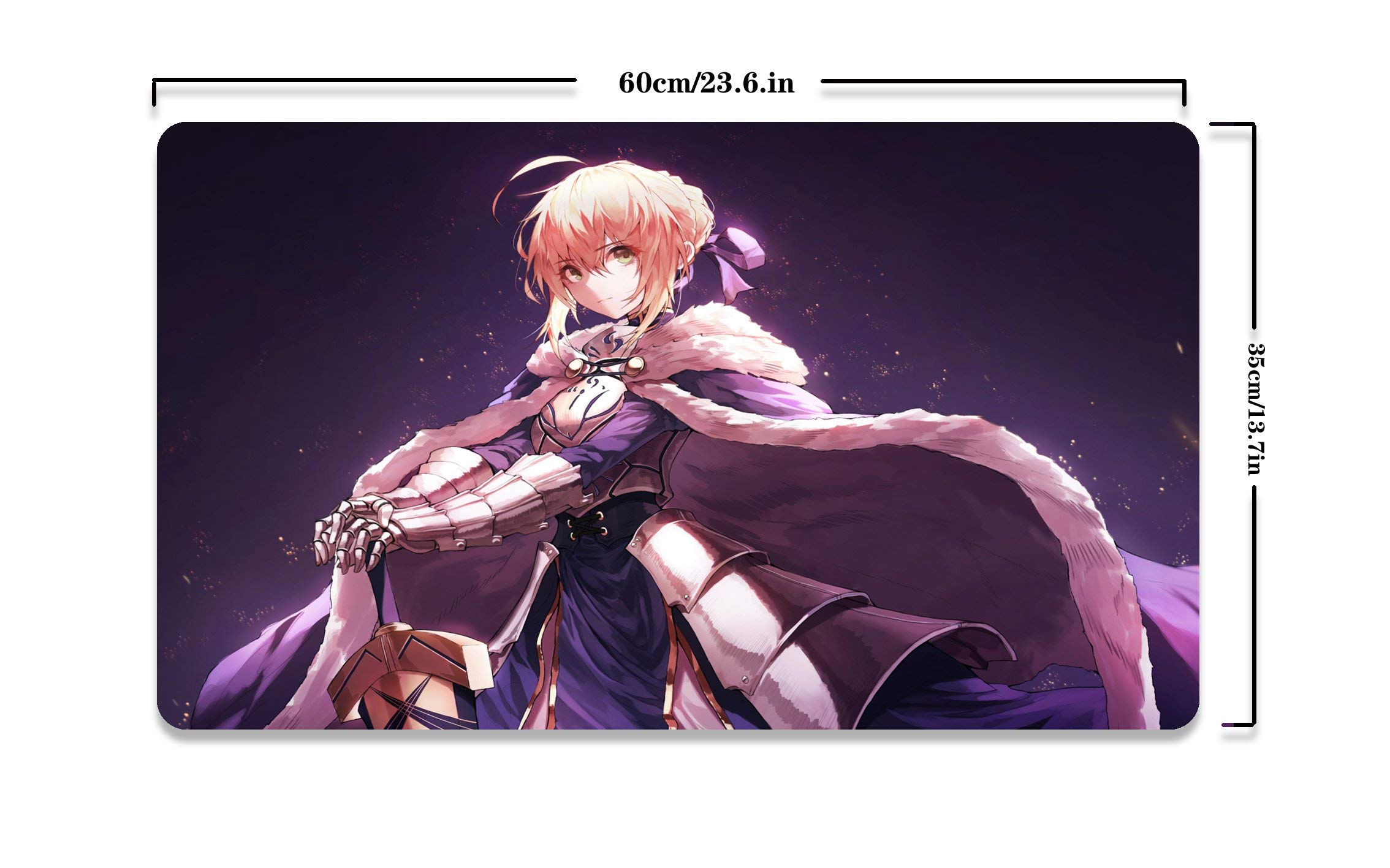Fate Stay Night Saber Alter Anime Mouse Pad - Large Gaming Desk Mat for Computer & Keyboard - Officially Licensed Fate Grand Order Merchandise - Perfect for PC Gaming, Office Work & Anime Decor (221)