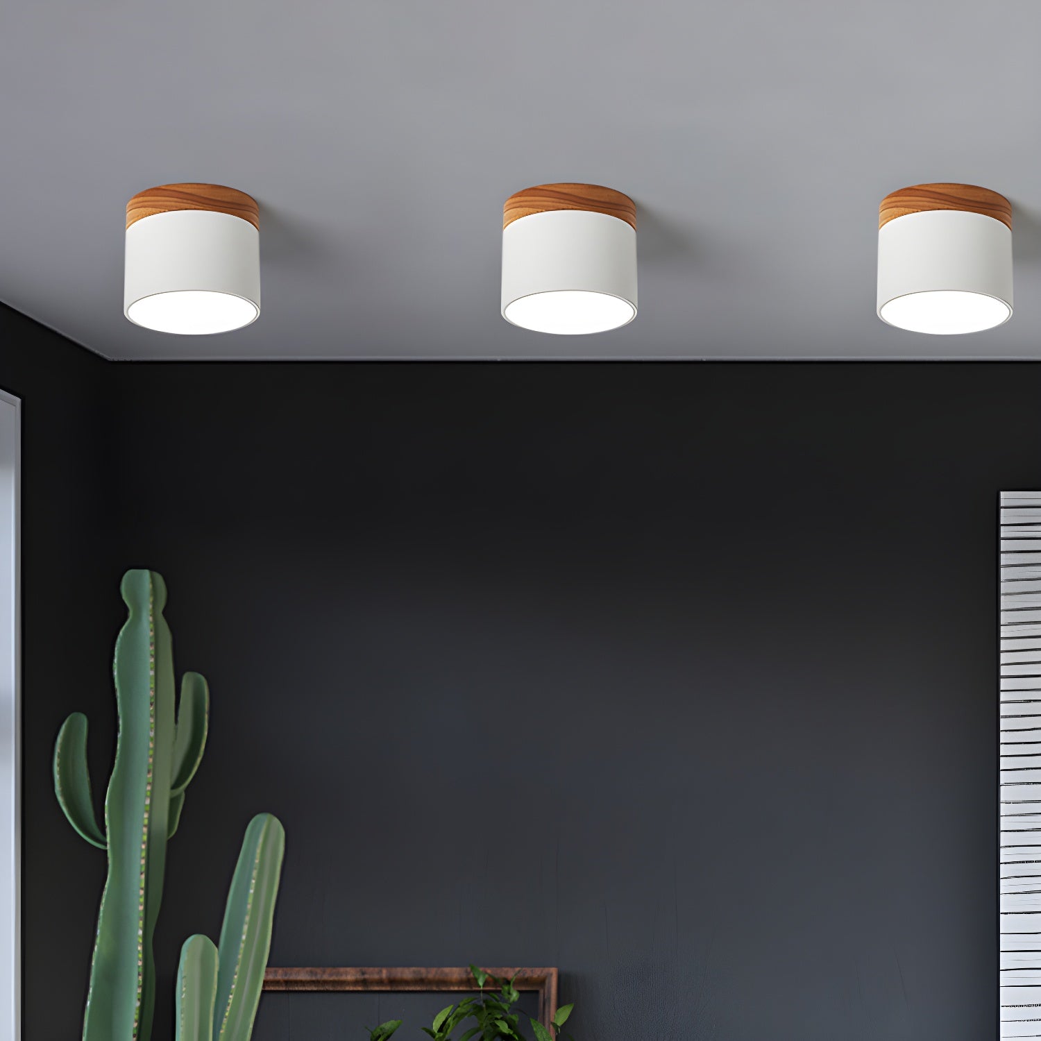 Alva Wooden Surface Downlight - Modern LED Recessed Ceiling Light for Living Room, Bedroom, and Kitchen | Energy Efficient Dimmable Lighting Fixture | Perfect for Home and Office Decor