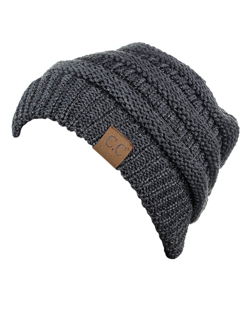 Trendy Chunky Cable Knit Beanie - Soft Stretch Warm Winter Hat for Women & Men - Perfect for Skiing, Snowboarding & Outdoor Activities