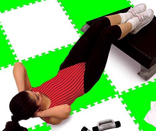 Premium Interlocking Puzzle Exercise Gym Mats - Non-Slip American Floor Mats for Home Gym, Playroom & Yoga | Wood & Extreme Foam Tiles for Kids & Adults