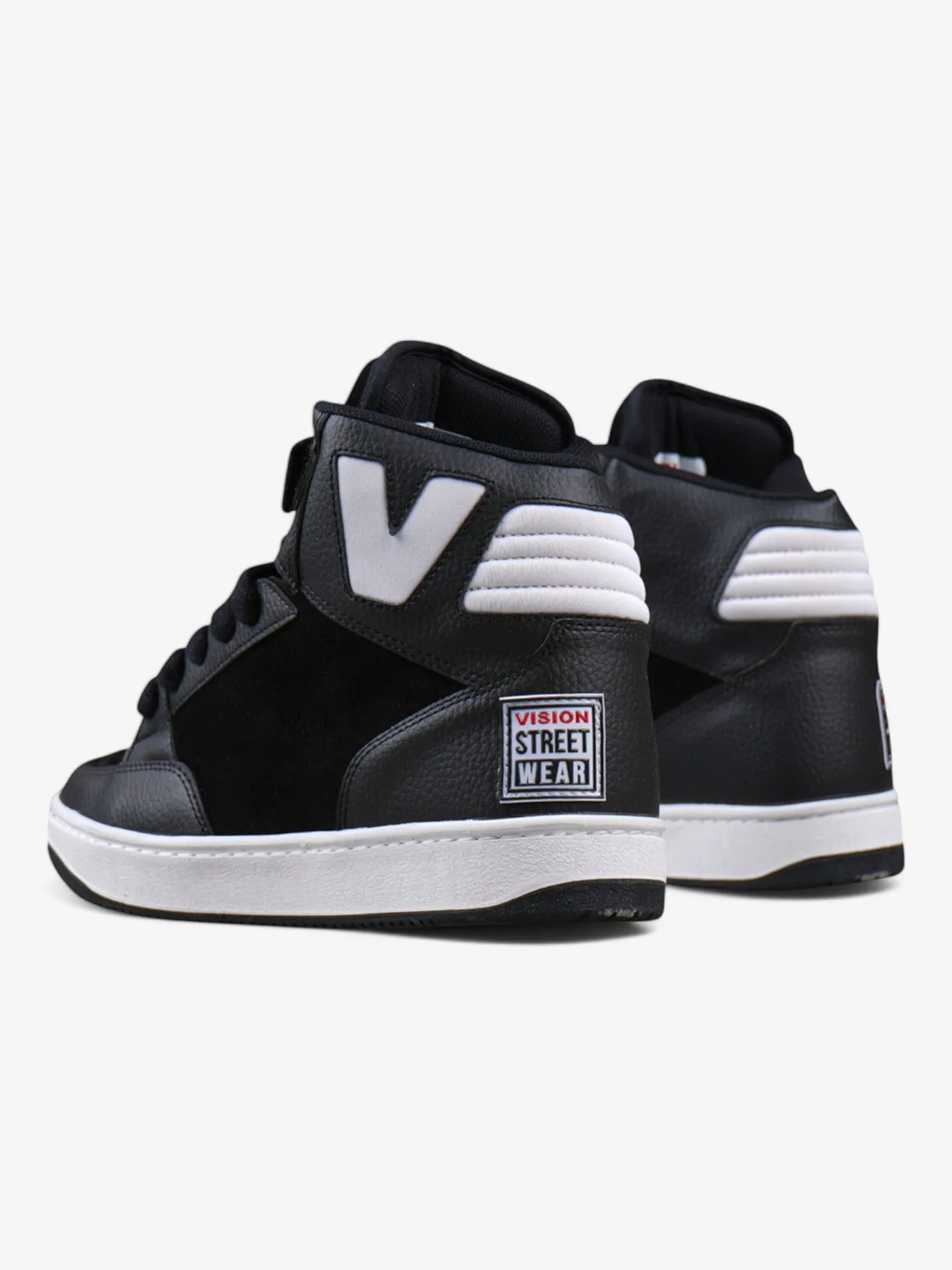 Vision Street Wear MC1400 Skate Shoes - Black & White High-Top Sneakers for Men | Durable & Comfortable for Skateboarding, Streetwear Fashion & Casual Wear