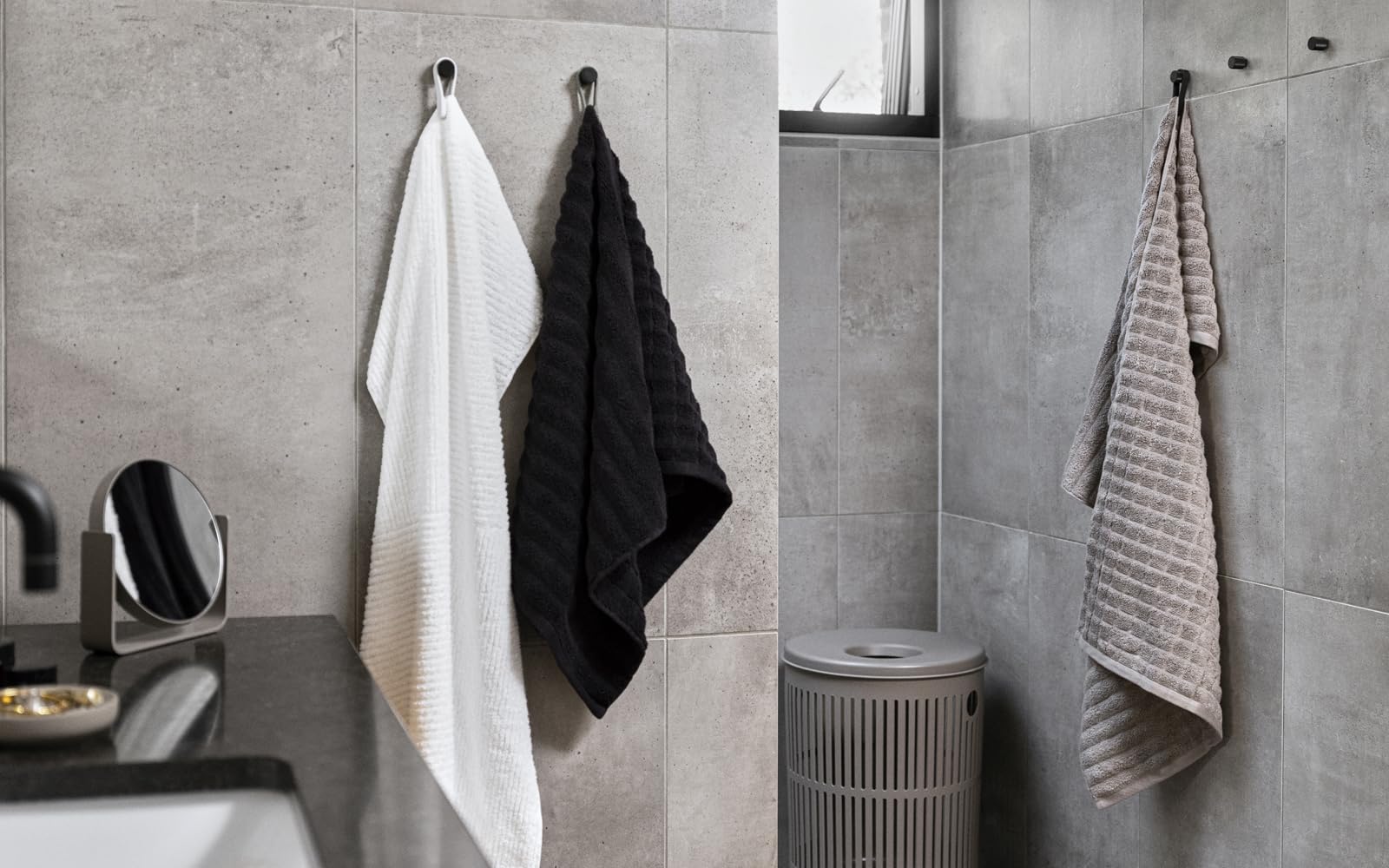 Zone Denmark Loop Towel Clip - Magnetic Towel Hanger for Bathroom & Kitchen (Pack of 2, 3.54