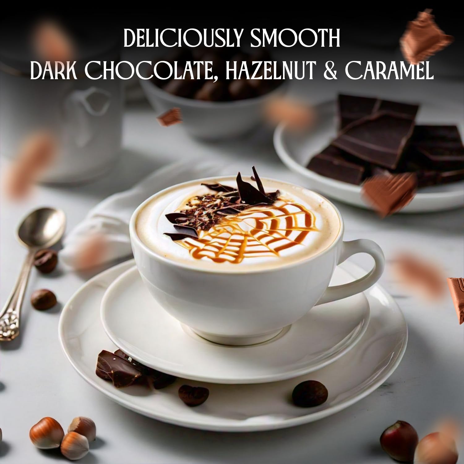 Forza Whole Bean Coffee - Medium Dark Roast with Bold Flavor Notes of Dark Chocolate, Hazelnut & Caramel | 12oz Freshly Roasted Specialty Coffee Beans | Perfect for Home Brewing, Office Use & Gifts