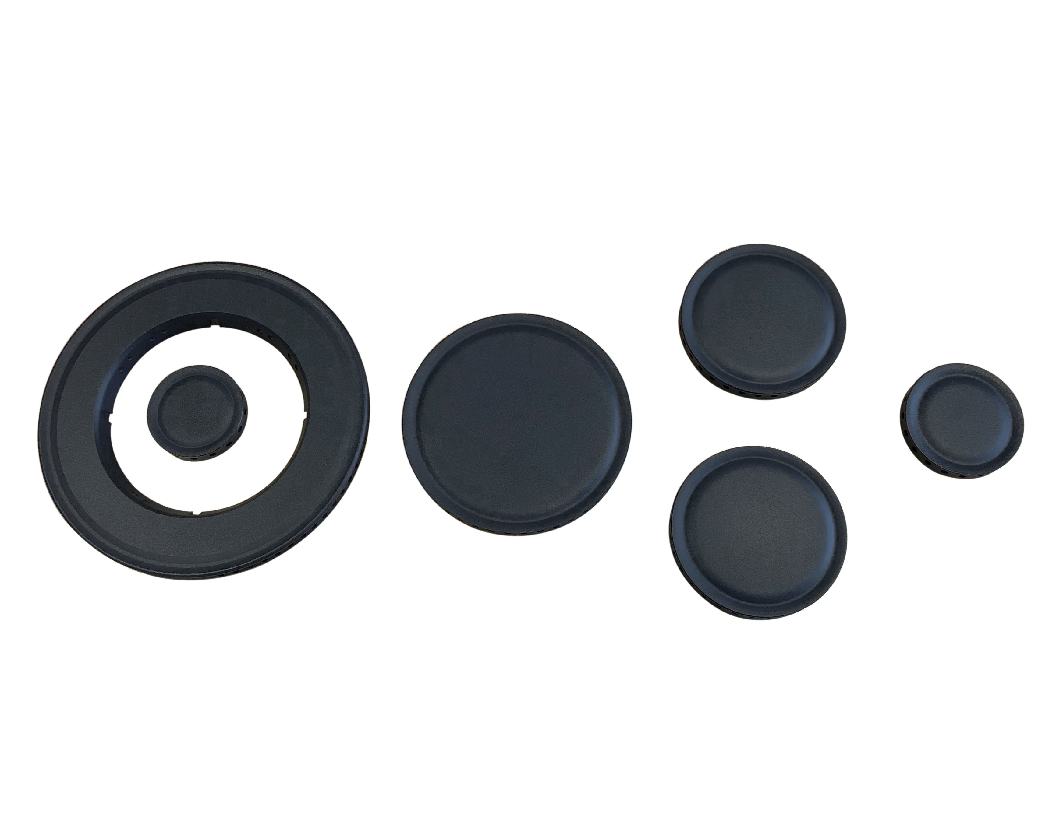 Premium Black Burner Cap Set for Gas Stoves - Durable Replacement Parts for Outdoor Grills & Camping Stoves - Perfect for BBQs, Picnics & RV Cooking