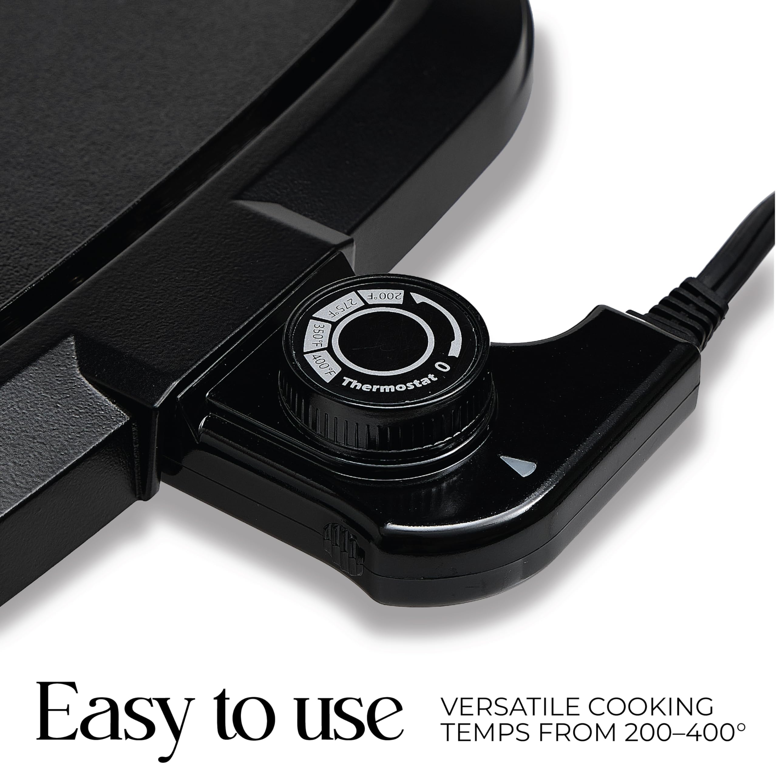 1200W Electric Griddle with Nonstick Surface - Perfect for Pancakes, Burgers, Eggs & More | Adjustable Temperature Control & Slide-Out Drip Tray | 10