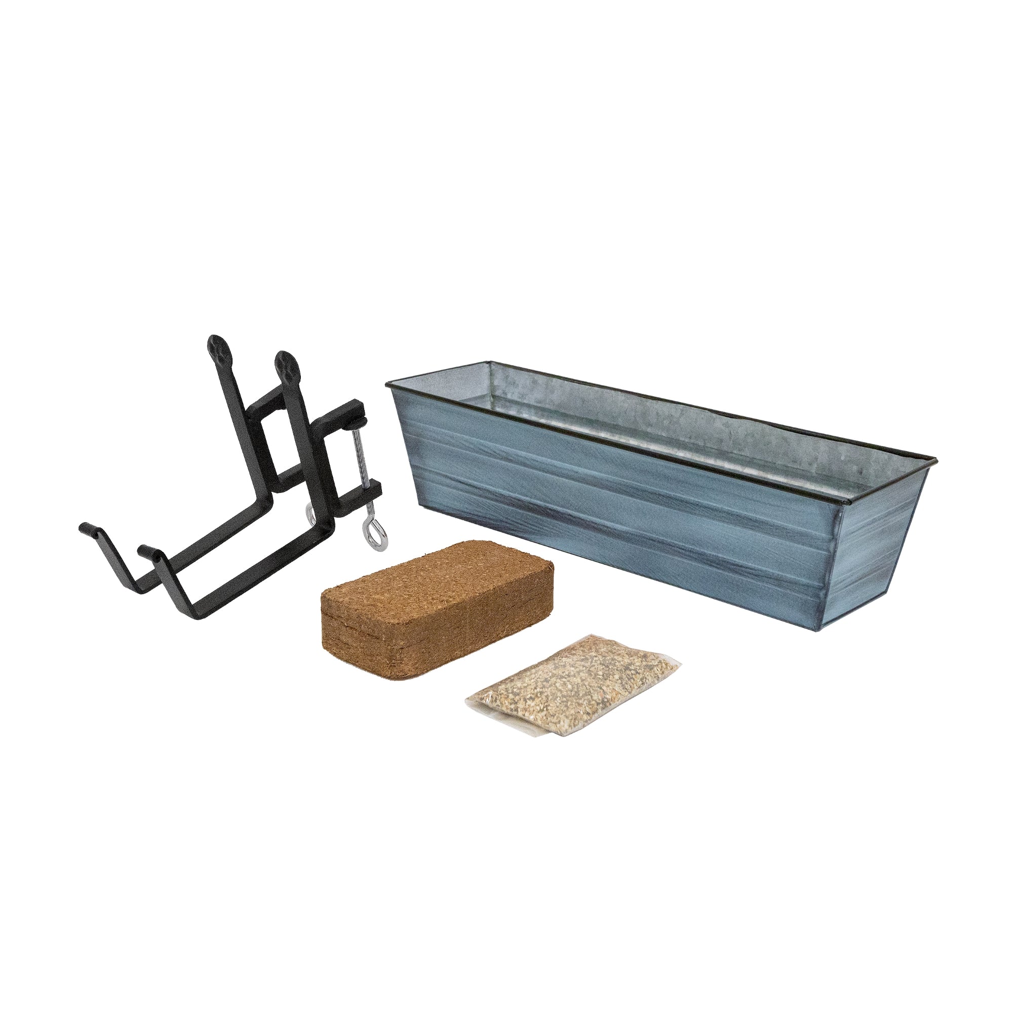Bloom Box Garden Growing Kit with Clamp-On Brackets - Indoor Herb Garden Starter Kit for Windowsill, Kitchen, or Balcony - Grow Fresh Basil, Mint & Parsley Year-Round
