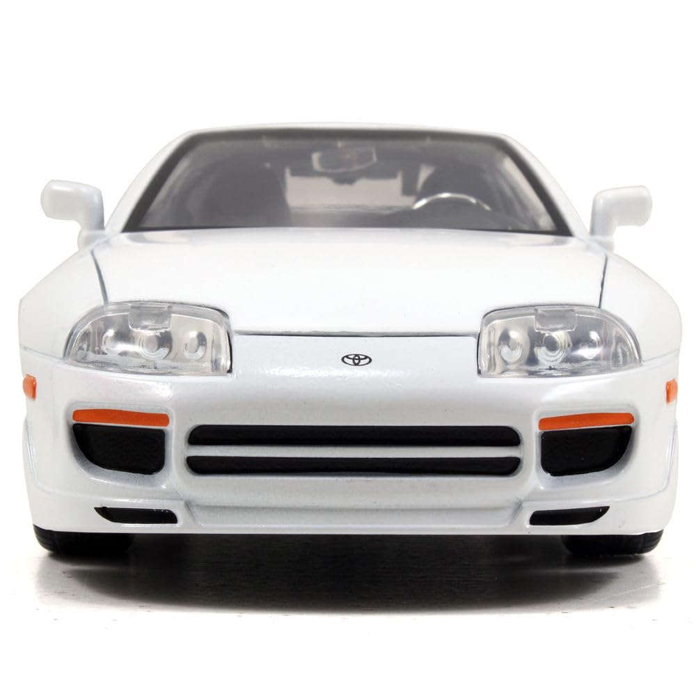 Jada Toys Fast & Furious 1:24 Scale Brian's Toyota Supra Die-cast Model Car - White Collectible Toy for Kids & Adults (97375) | Movie Replica, Gift Idea, Display for Car Enthusiasts