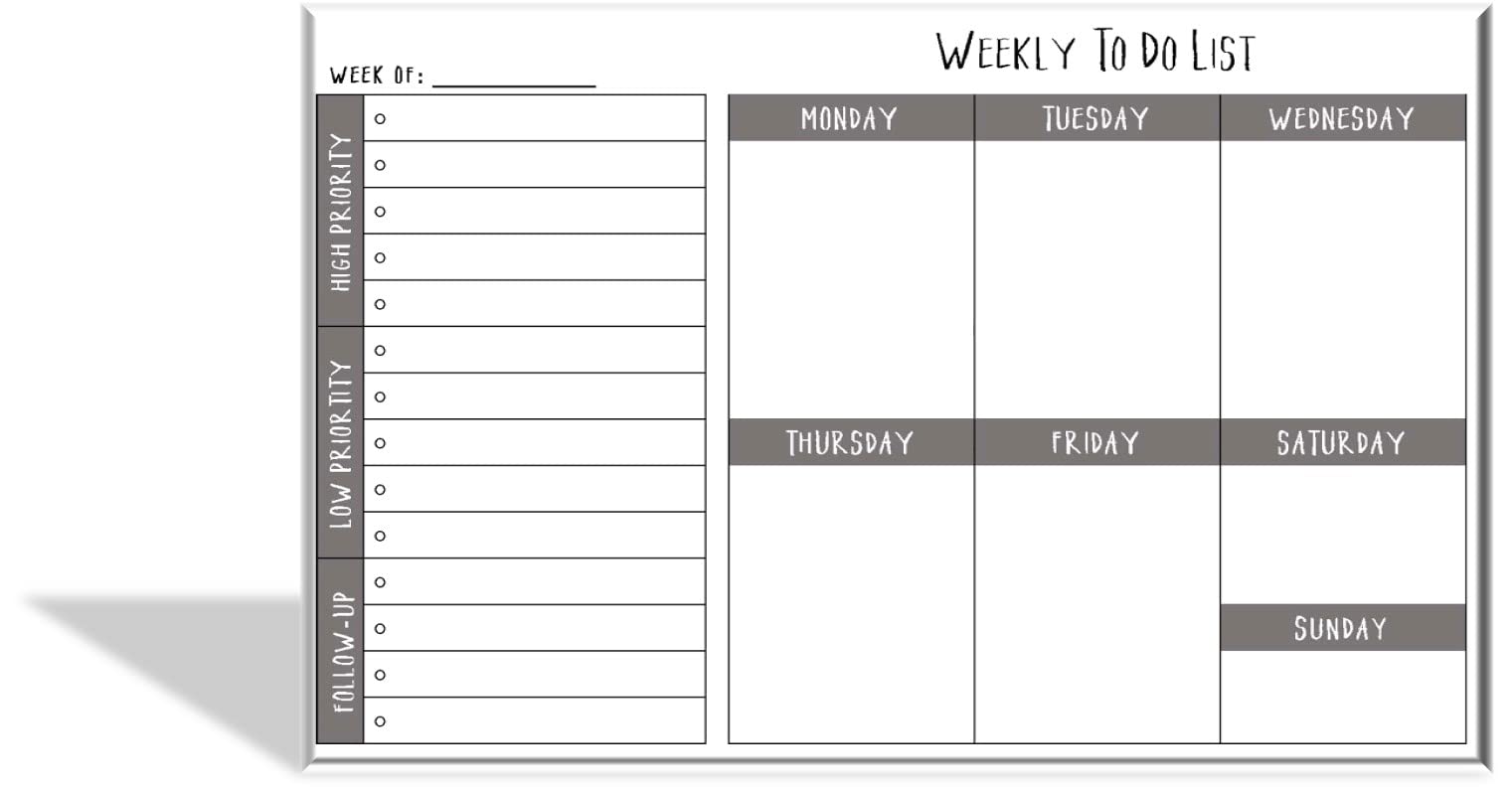 Premium To-Do List Notepads - 2 Pack with 60 Pages Each, Checklist & Priority Sections, Half Letter Size (8.5