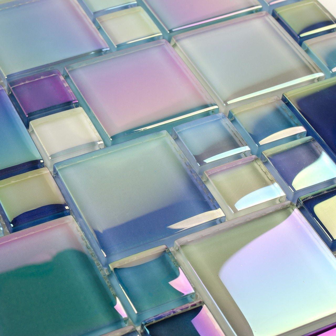 Turquoise Glass Pool Tiles - Shimmering Mosaic for Swimming Pools & Spas - Waterproof Backsplash & Bathroom Wall Decor - Perfect for Backyard Renovations & Luxury Pool Designs