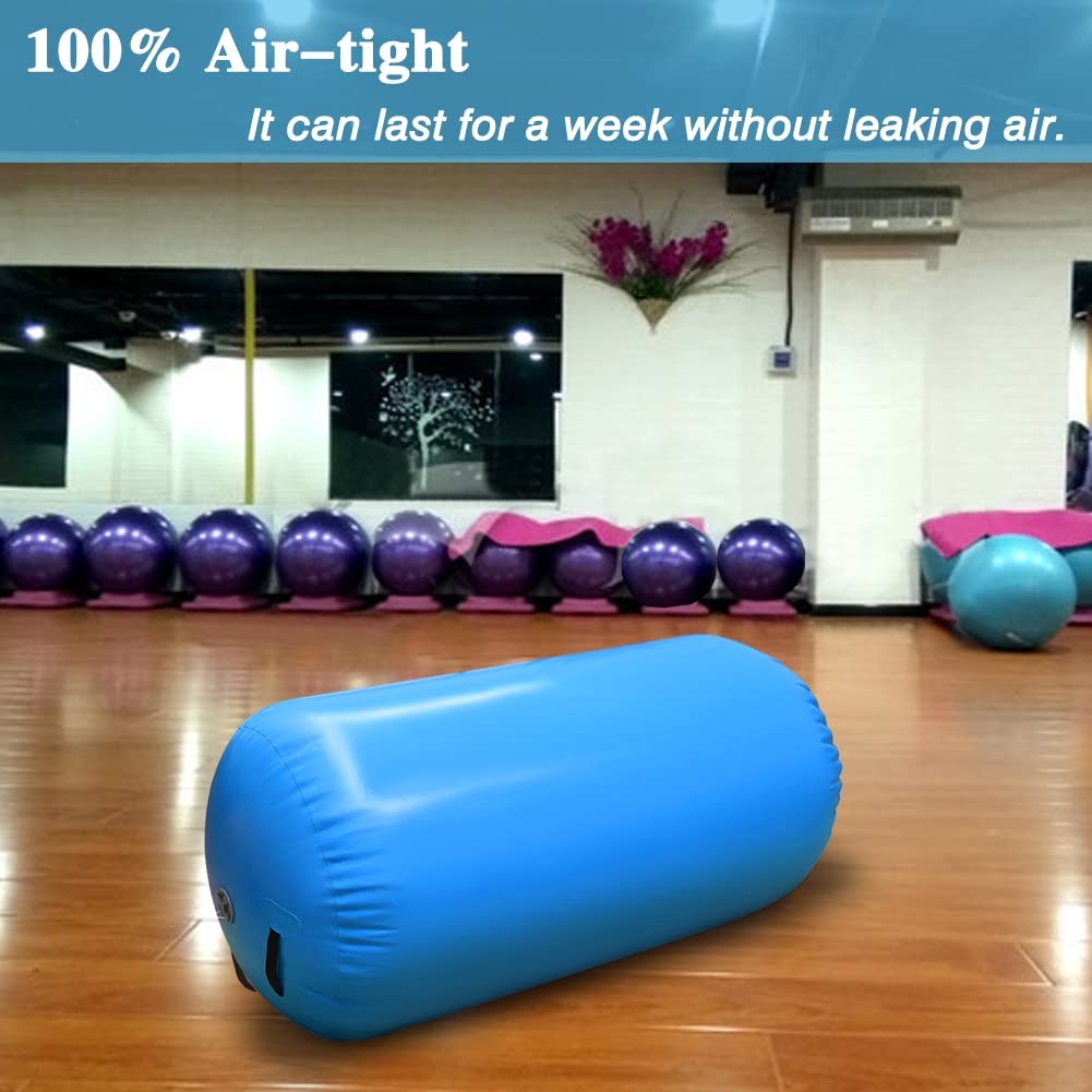 Inflatable Air Tumbling Mat with Electric Pump - Gymnastics Barrel Roller for Home Gym, Cheerleading & Yoga Practice | Perfect for Kids Training, Fitness Exercises & Indoor Sports Activities