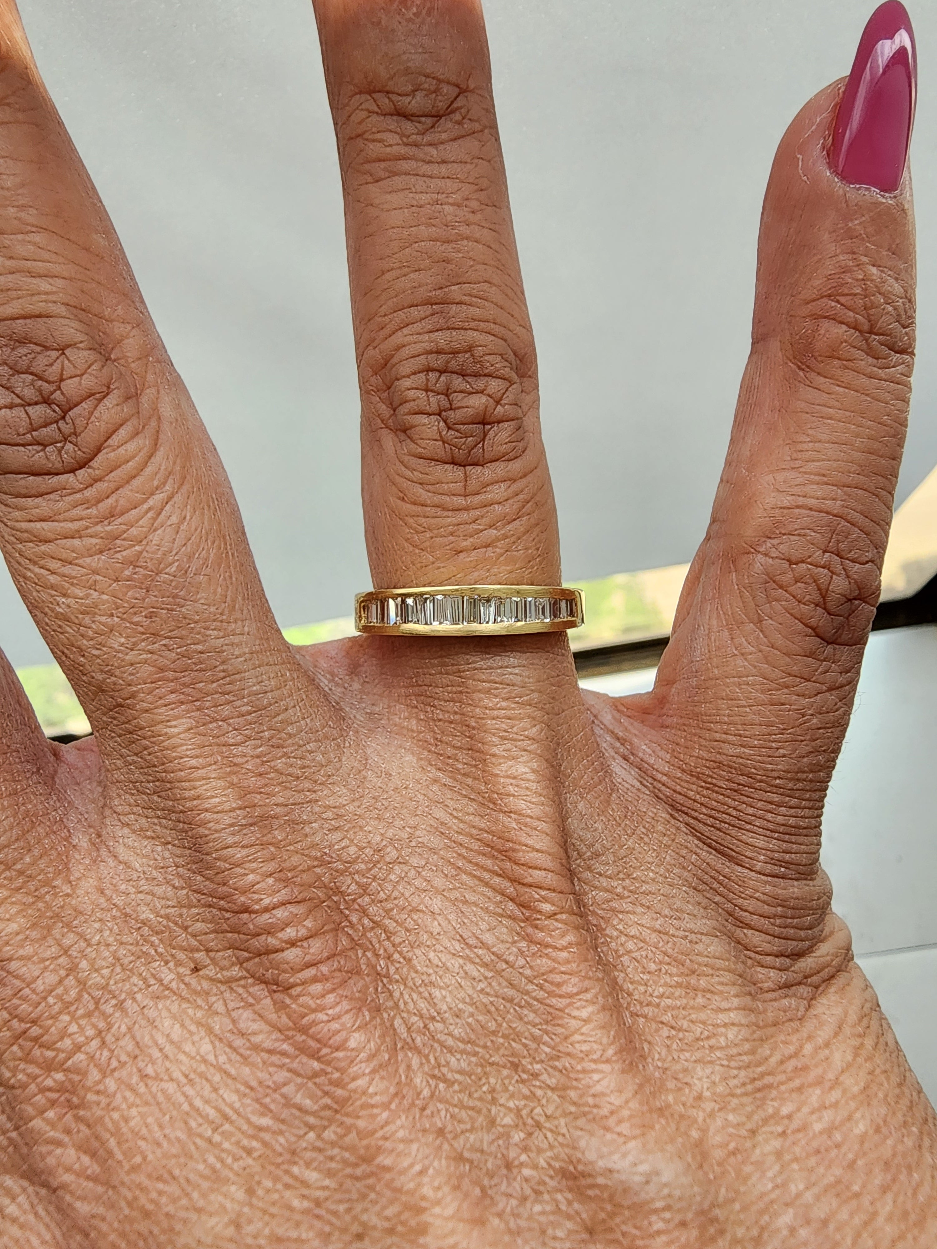 14K Two-Toned Gold Tapered Baguette Diamond Wedding Band for Women - Elegant Bridal Ring for Engagement, Anniversary & Special Occasions