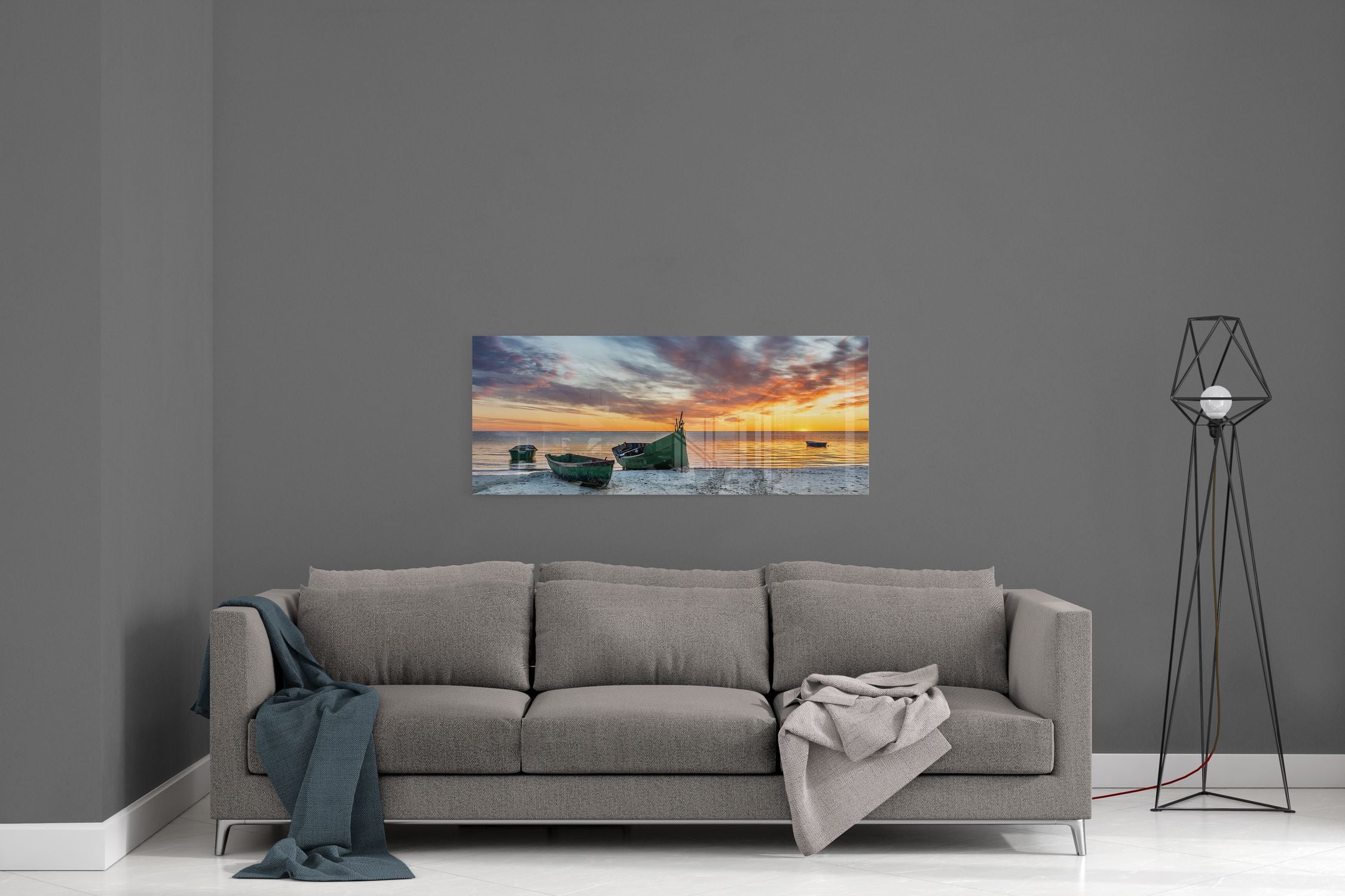 Stunning Sunset Panoramic Wall Art - Perfect for Living Room, Bedroom & Office Decor