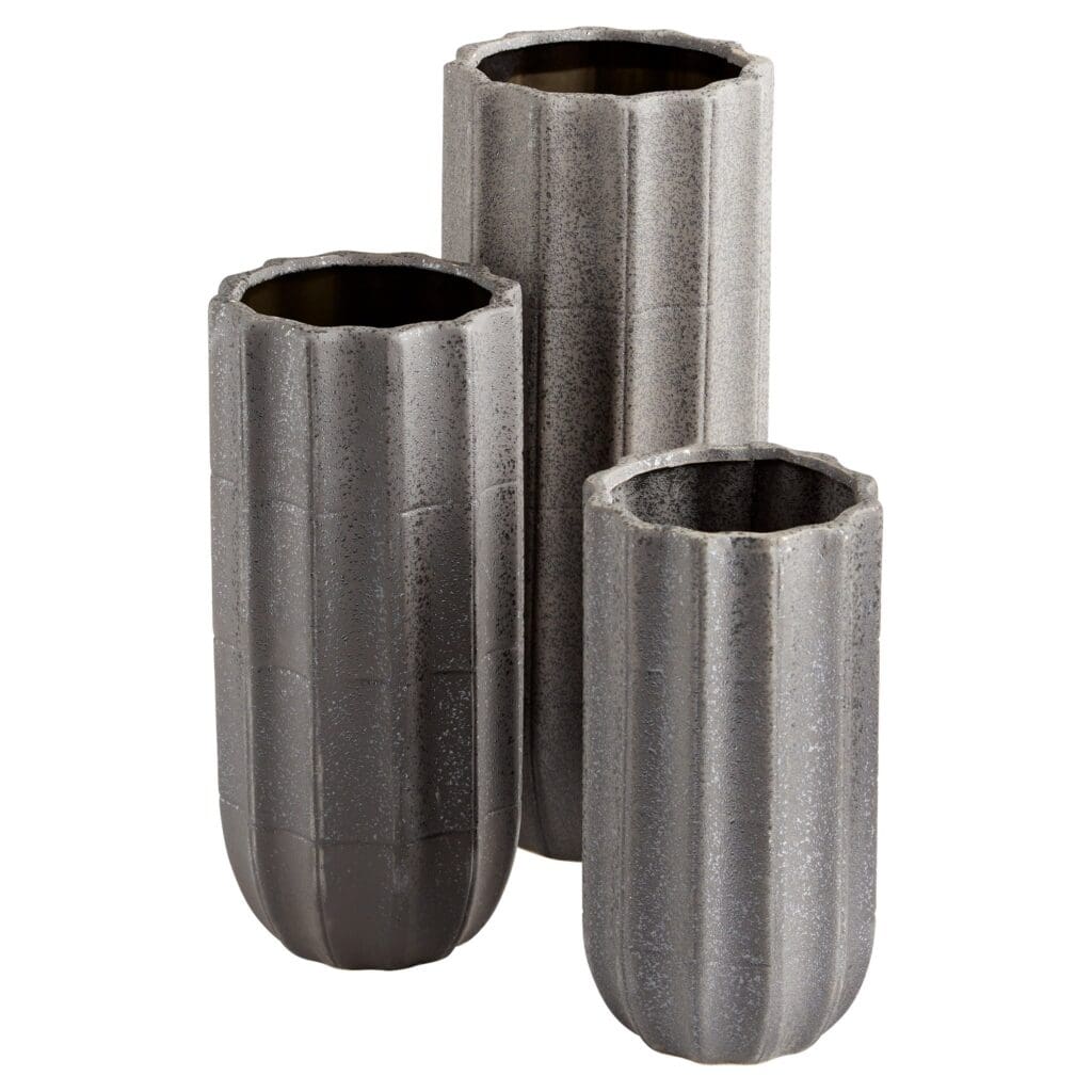 Brutalist Vase - Large Grey Ceramic Home Decor | Modern Centerpiece for Living Room, Dining Table & Office | Cyan Design 11189