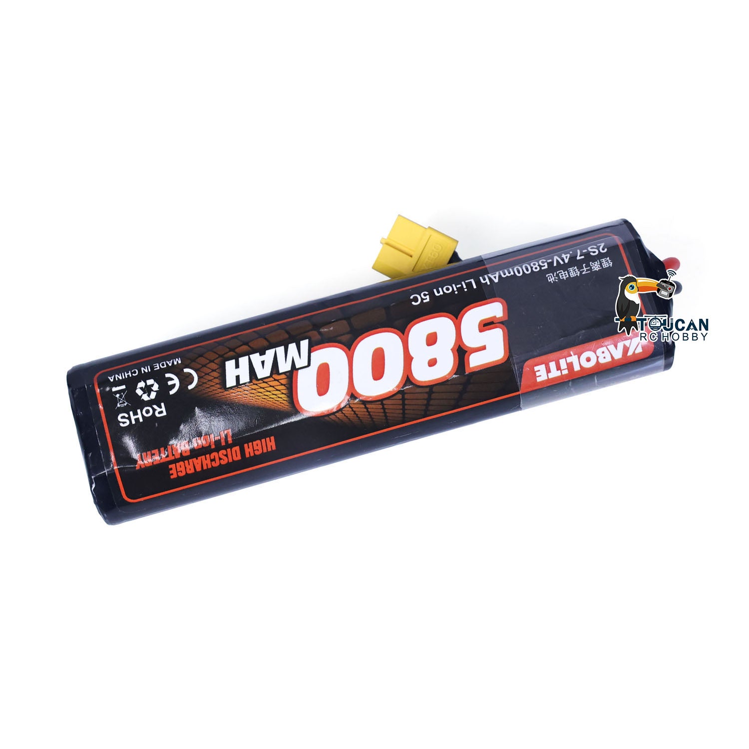 7.4V 5800mAh/10000mAh Rechargeable Li-ion Battery for 1/14 1:18 K961 RC Truck & Radio Controlled Loader - High Capacity Replacement Power Supply for Electric RC Cars, Construction Toys & Hobby Models - Perfect for Off-Road Racing and Construction Site Play