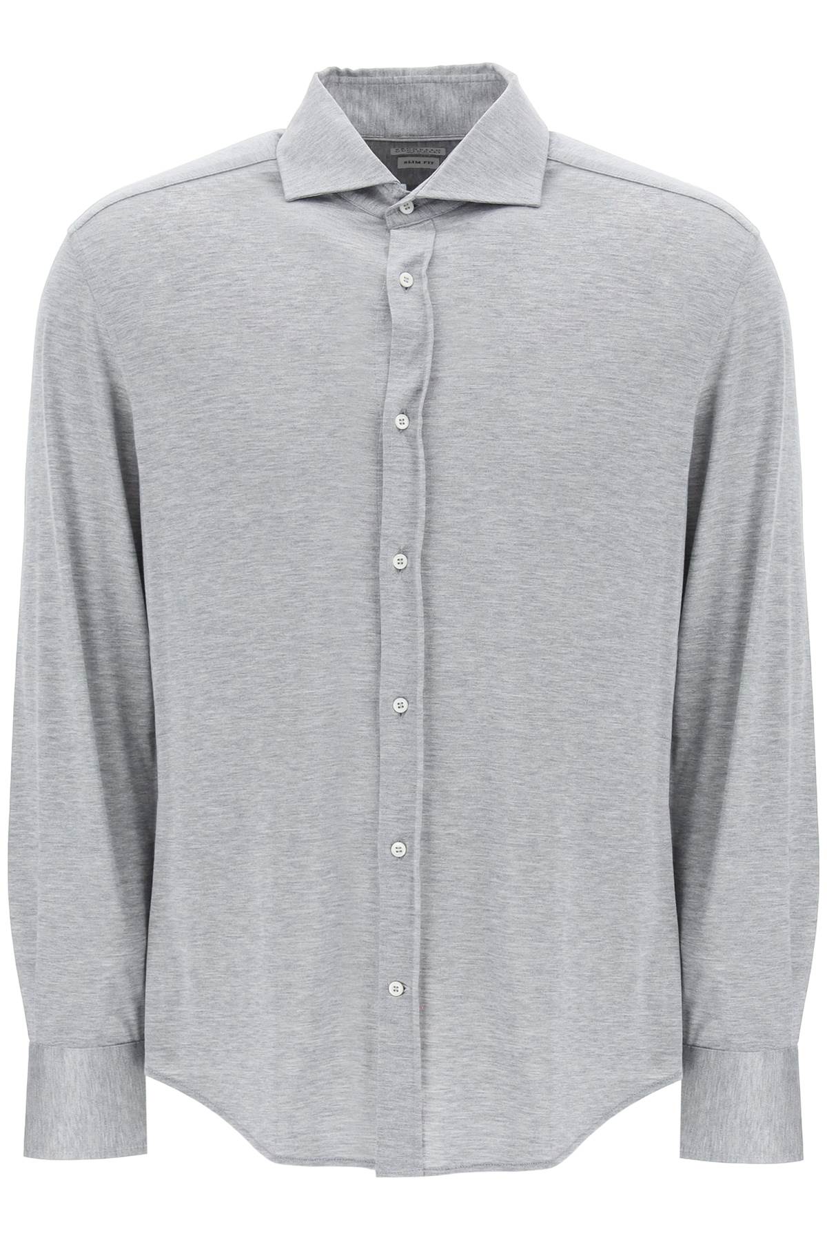 Brunello Cucinelli Silk and Cotton Jersey Shirt for Men - Luxury Casual Wear for Business & Travel
