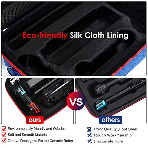 ivoler Nintendo Switch Carrying Case - Deluxe Travel Storage Bag with Hard Shell Shockproof Cover, 18 Game Cartridges & Accessories - Perfect for Travel, Commuting, and Gaming On-The-Go