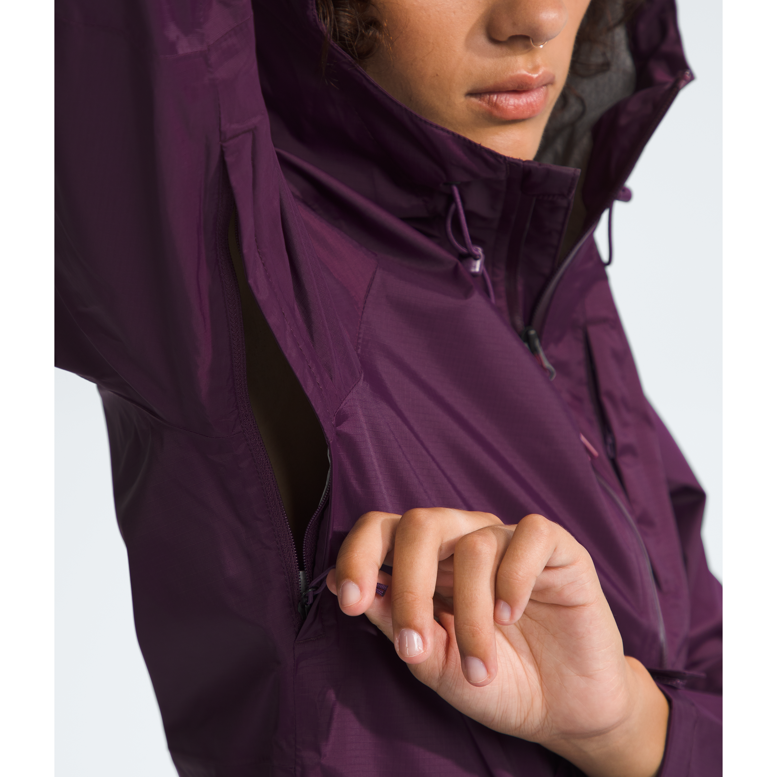 The North Face Women’s Alta Vista Waterproof Jacket - Black Currant Purple - Lightweight Hiking & Outdoor Adventure Coat for Women