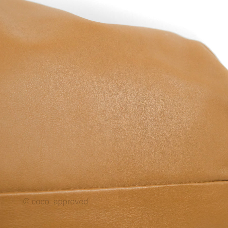 Bottega Veneta The Pouch Bag - Premium Camel Calfskin Leather Shoulder Bag for Women | Perfect for Work, Evening Events & Everyday Luxury