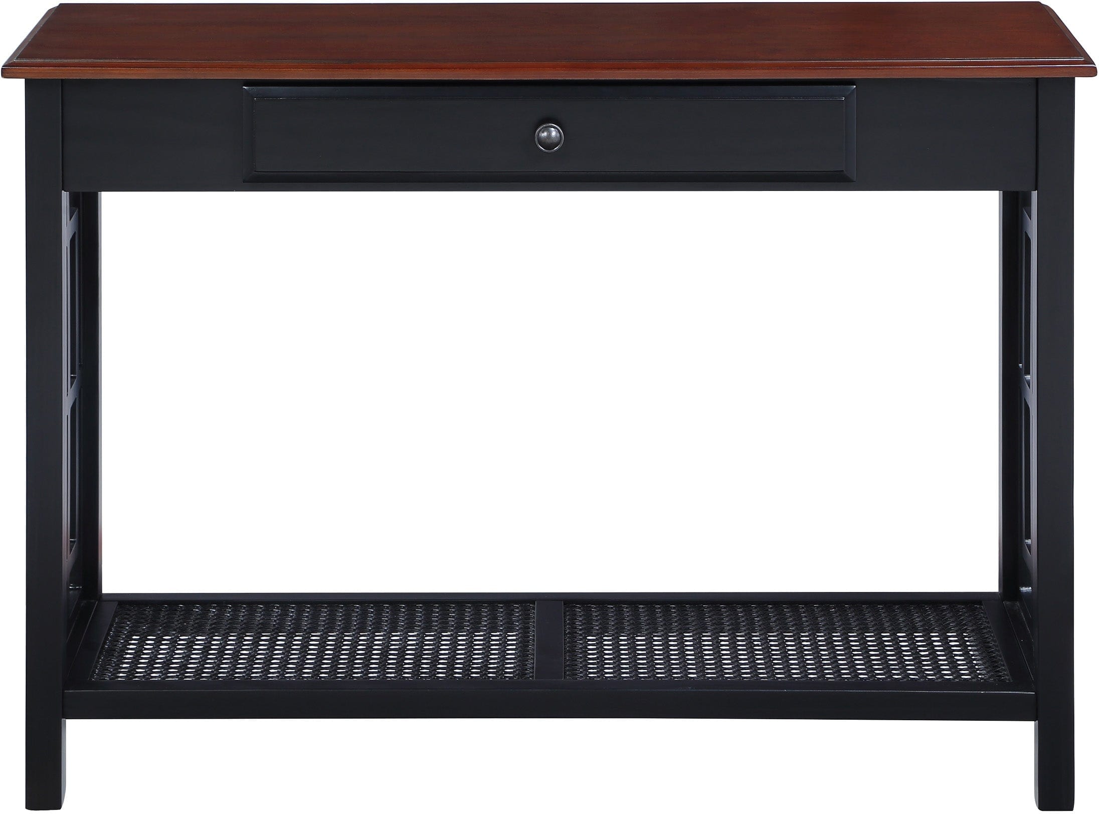 Office Star Oxford Foyer Table - Entryway Console Table with Shelf Storage, Dark Brown Wood Finish - Perfect for Hallway, Living Room & Office Decor