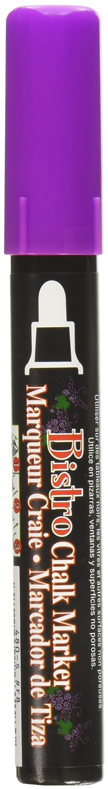 Uchida Bistro Chalk Markers - Bulk Pack of 12 Vibrant Fluorescent Violet Chalkboard Markers for Restaurants, Cafes, and Menu Boards - Non-Toxic & Dust-Free Writing