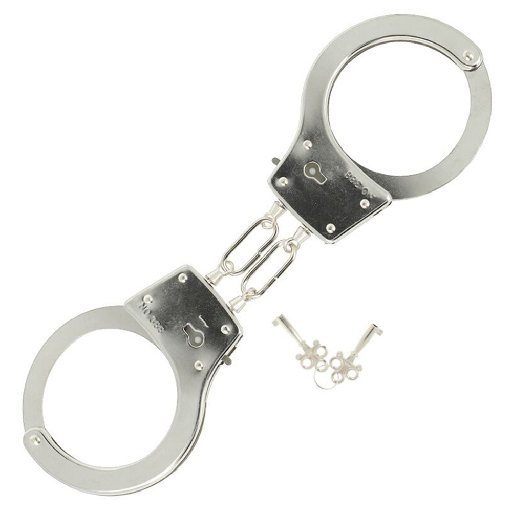 Fetish Fantasy Series Metal Handcuffs - Premium Stainless Steel Restraints for BDSM, Role Play & Bondage - Perfect for Couples Play, Adult Games & Spicing Up Your Sex Life