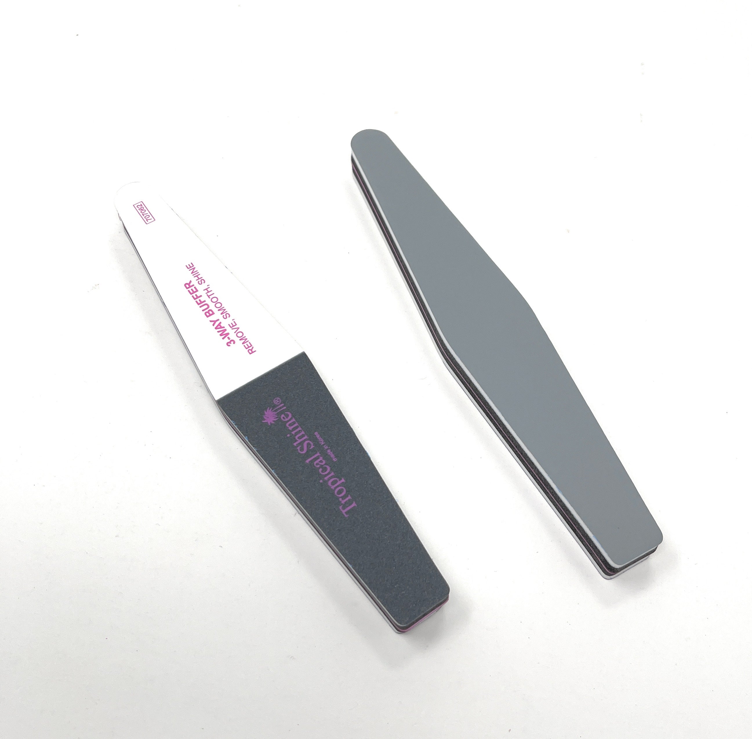 Tropical Shine Angled 3-Way Nail Buffer - Professional Nail Salon Boards & Nail File for Natural Shine - 2-Piece Set - Perfect for Manicures, Pedicures & At-Home Nail Care